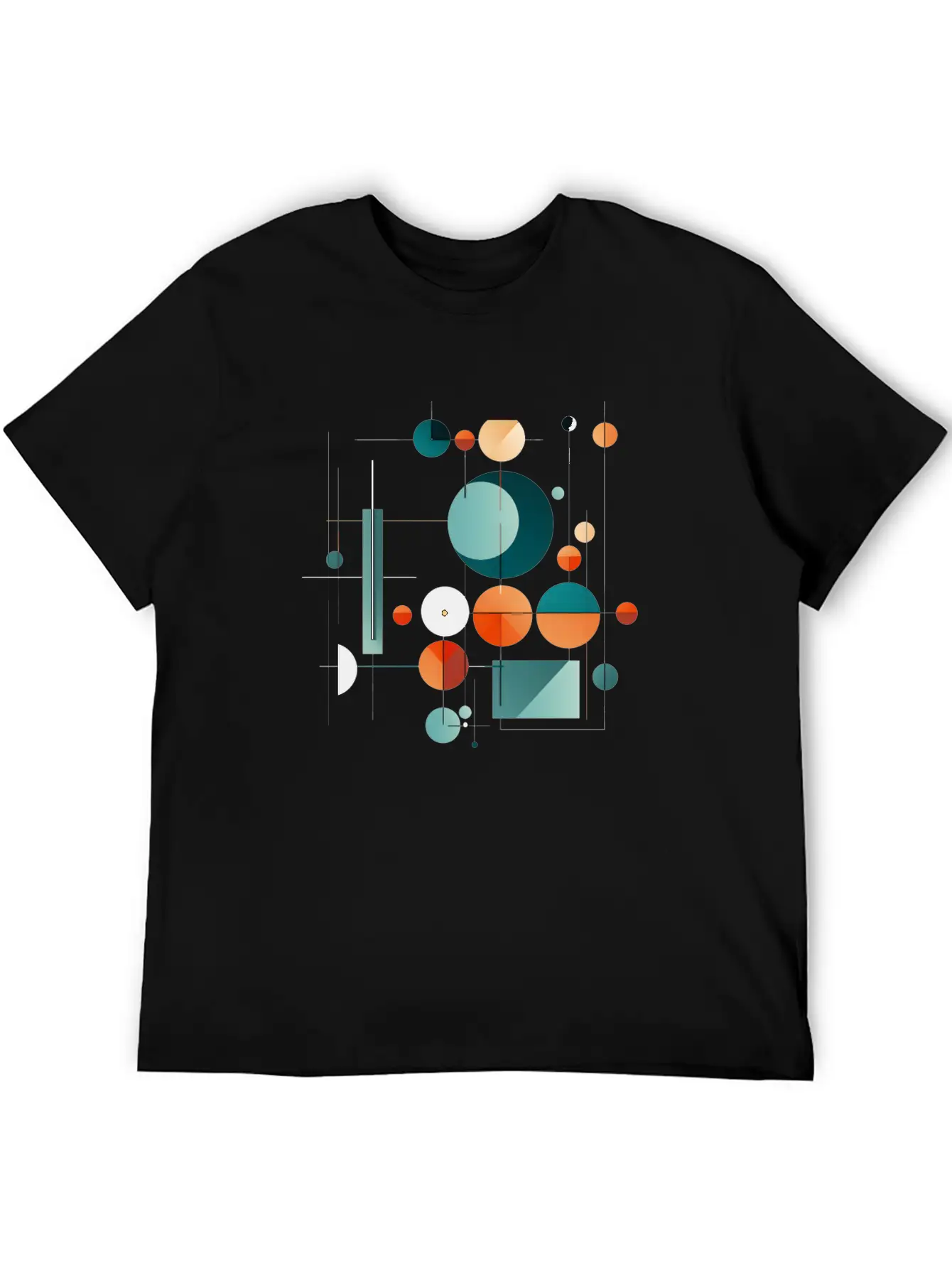 Abstract Midcentury Modern Art Unisex Casual T-Shirt – Clean Design For Daily Comfort