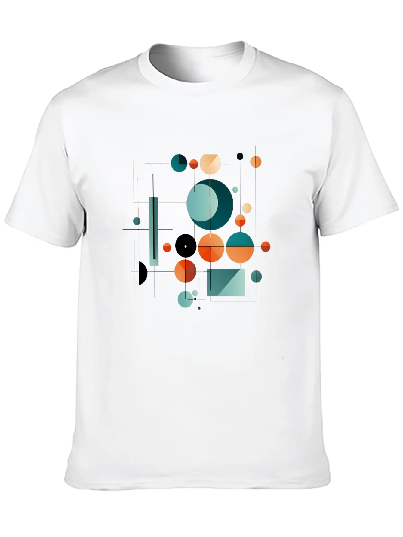 Abstract Midcentury Modern Art Unisex Casual T-Shirt – Clean Design For Daily Comfort