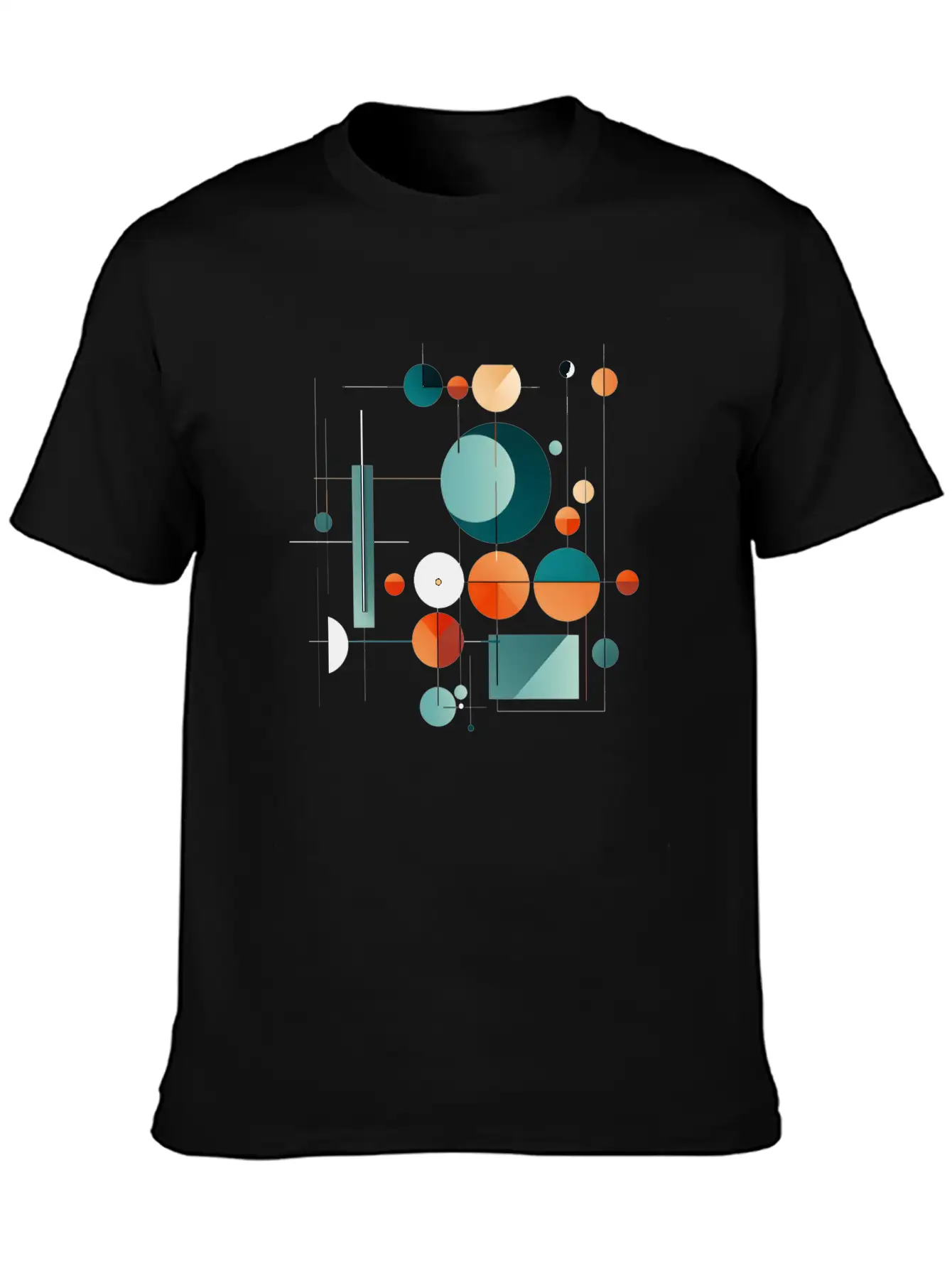 Abstract Midcentury Modern Art Unisex Casual T-Shirt – Clean Design For Daily Comfort