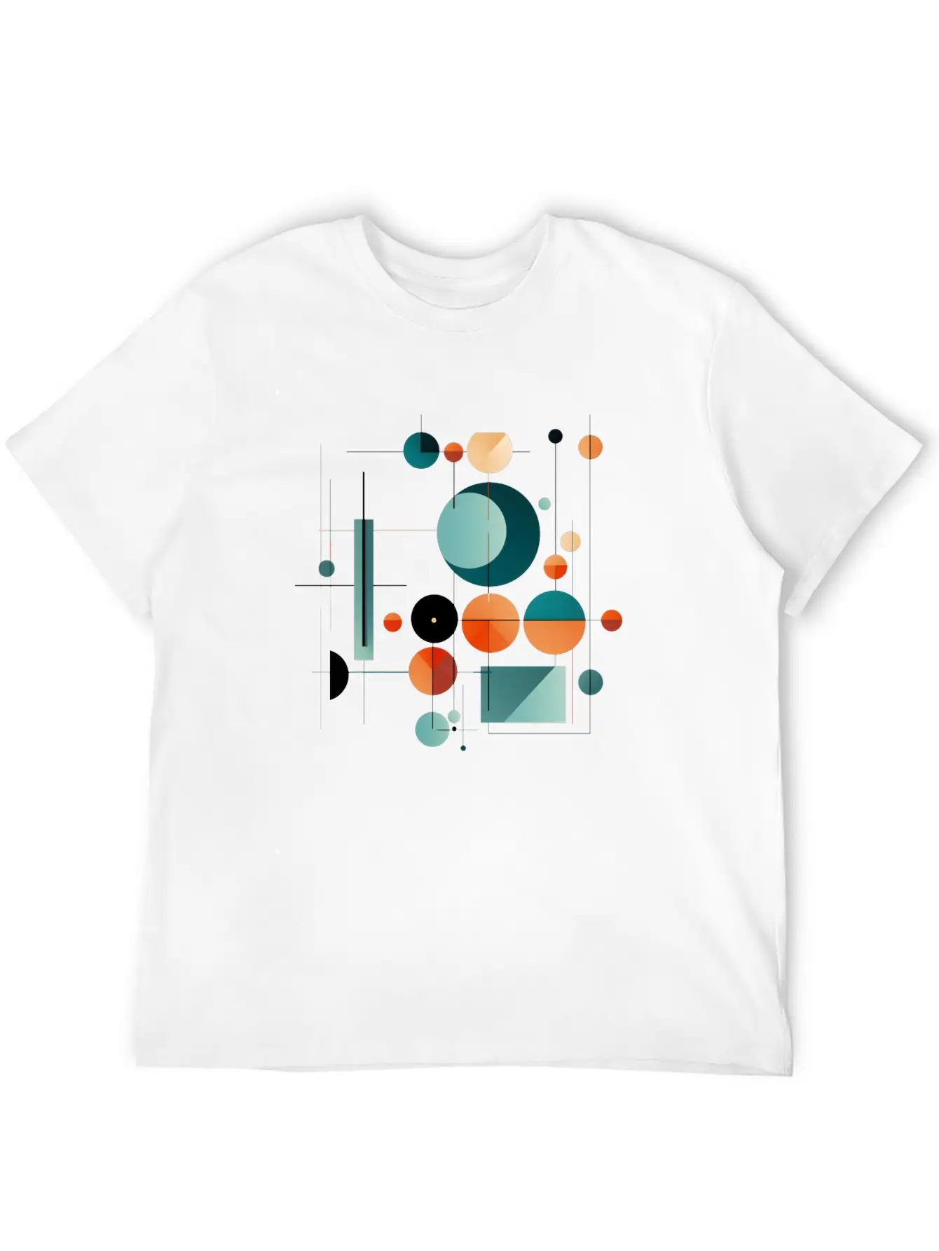 Abstract Midcentury Modern Art Unisex Casual T-Shirt – Clean Design For Daily Comfort