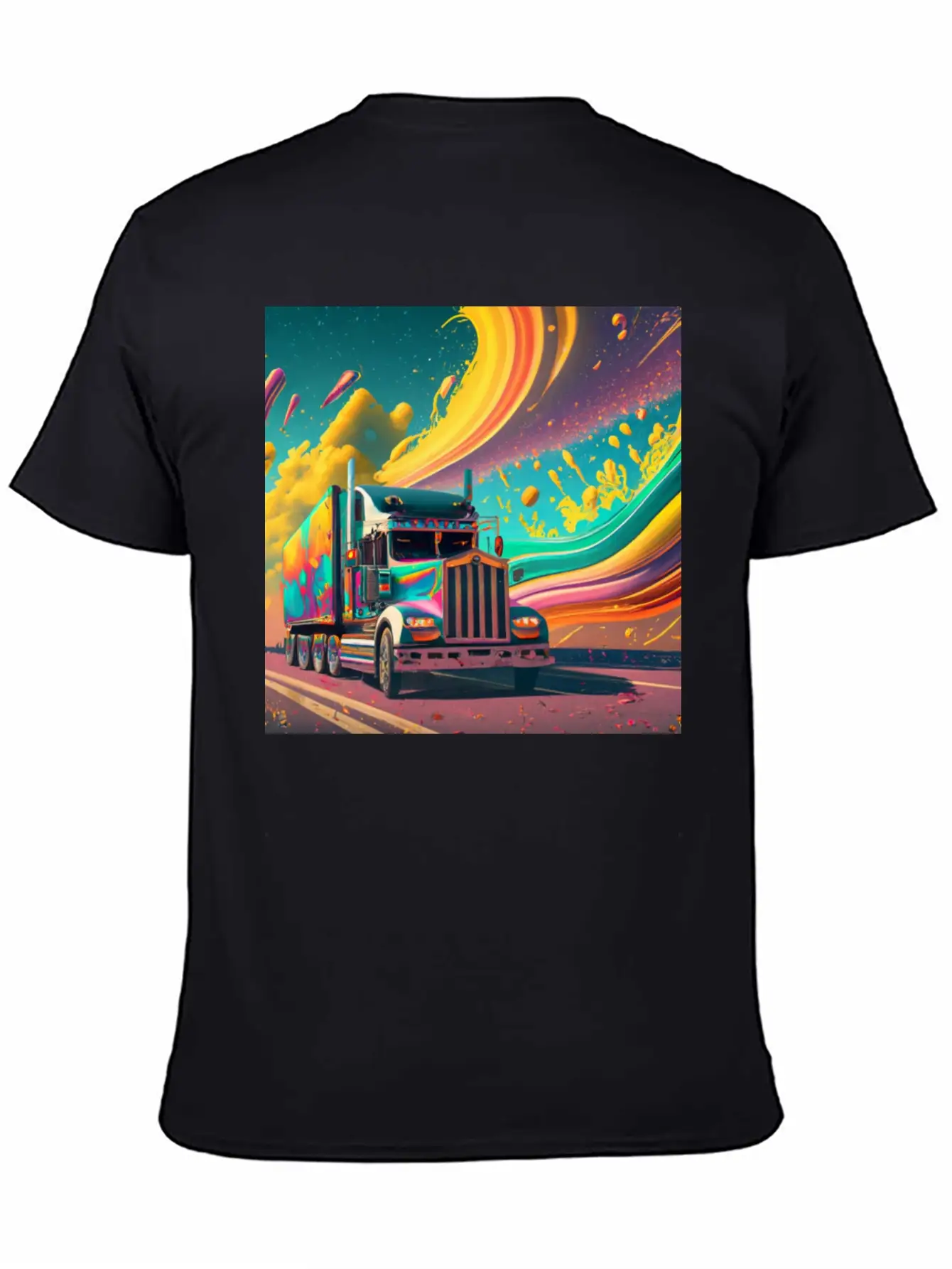 Abstract Painting Of A Heavy Truck Unisex Casual T-Shirt – Clean Design For Daily Comfort