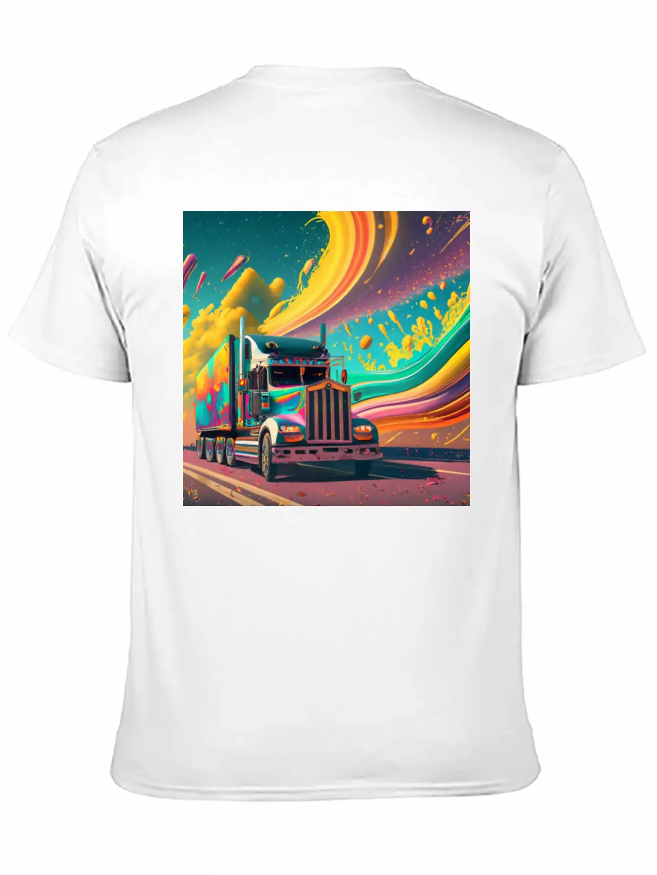 Abstract Painting Of A Heavy Truck Unisex Casual T-Shirt – Clean Design For Daily Comfort
