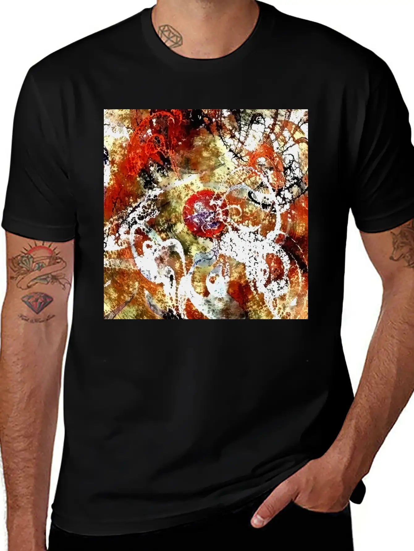 Abstract Painting Unisex Casual T-Shirt – Clean Design For Daily Comfort