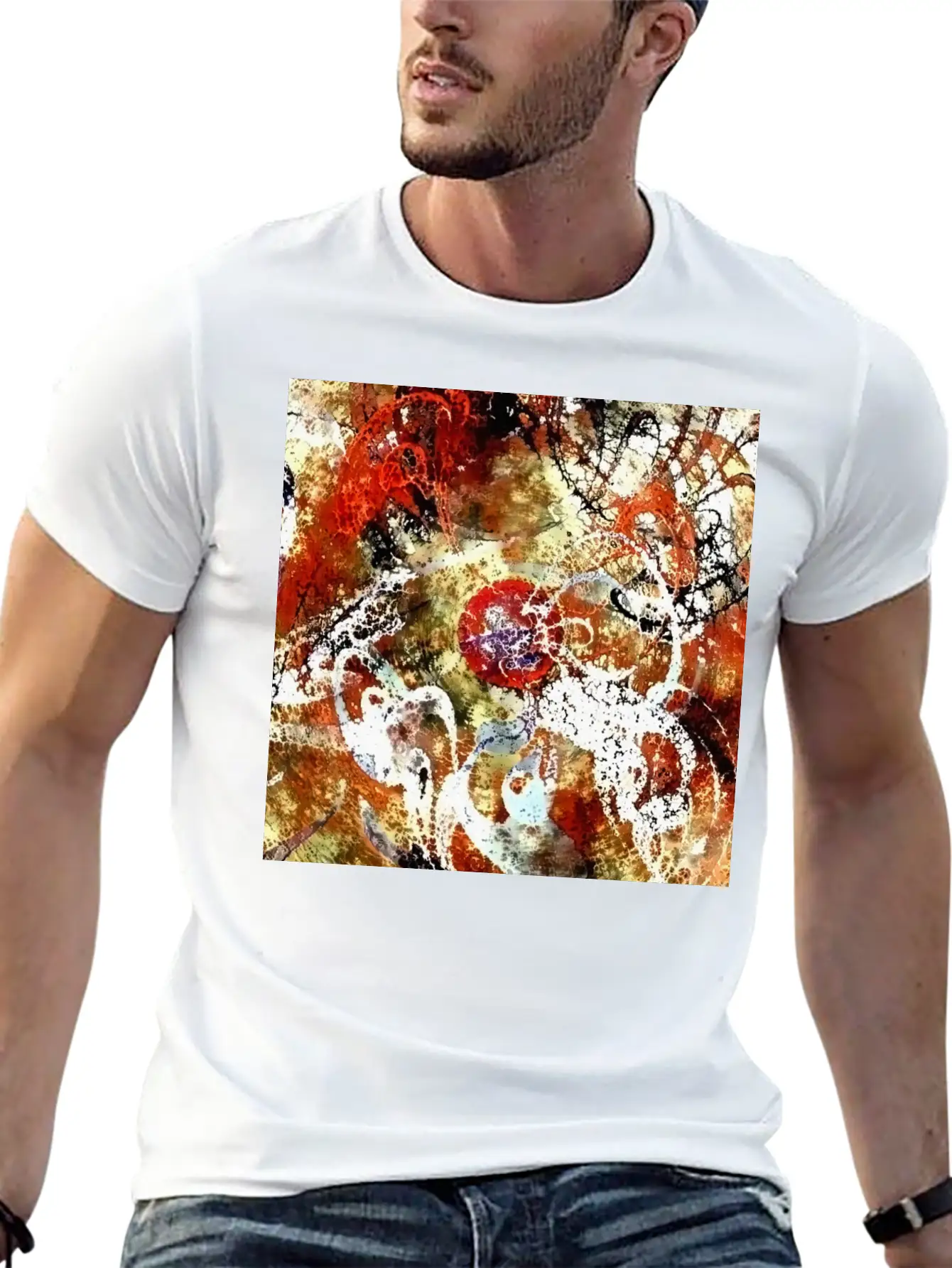Abstract Painting Unisex Casual T-Shirt – Clean Design For Daily Comfort