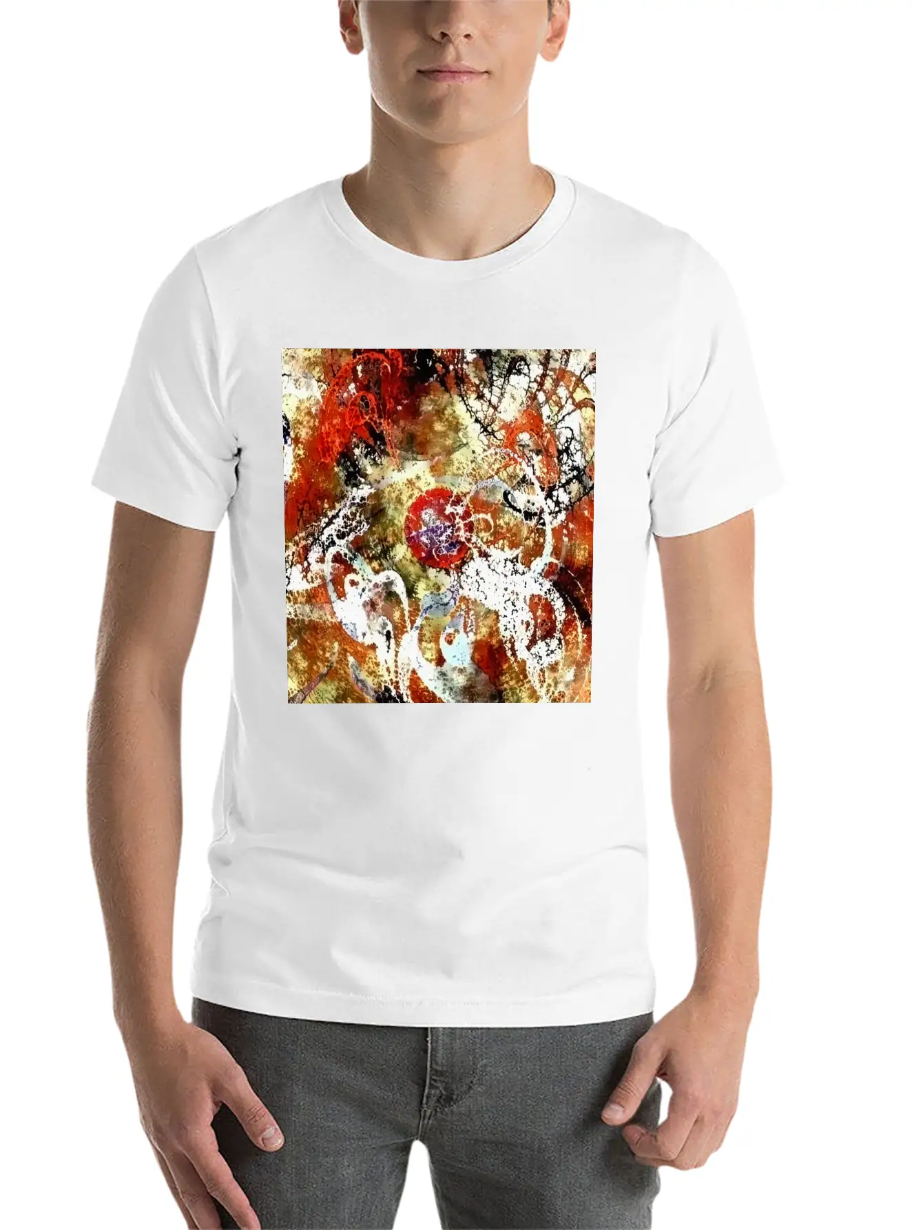 Abstract Painting Unisex Casual T-Shirt – Clean Design For Daily Comfort