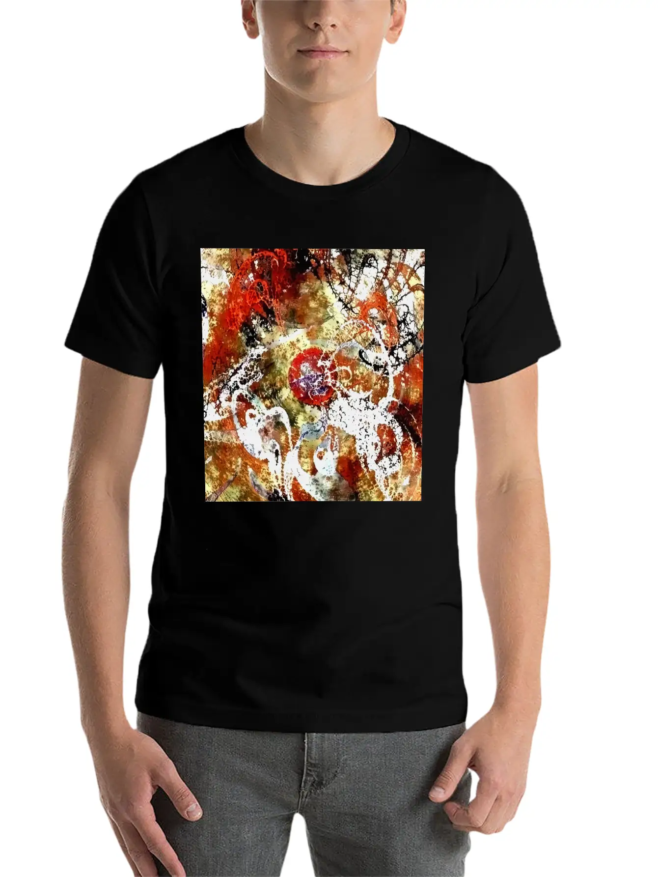 Abstract Painting Unisex Casual T-Shirt – Clean Design For Daily Comfort