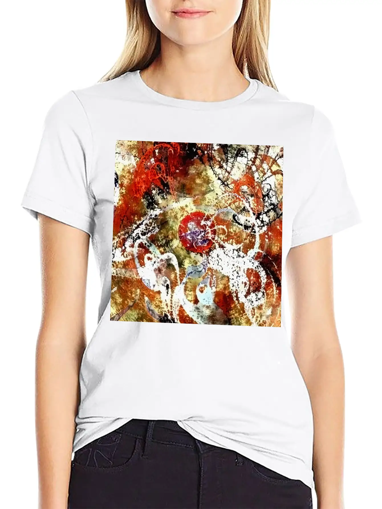 Abstract Painting Unisex Casual T-Shirt – Clean Design For Daily Comfort