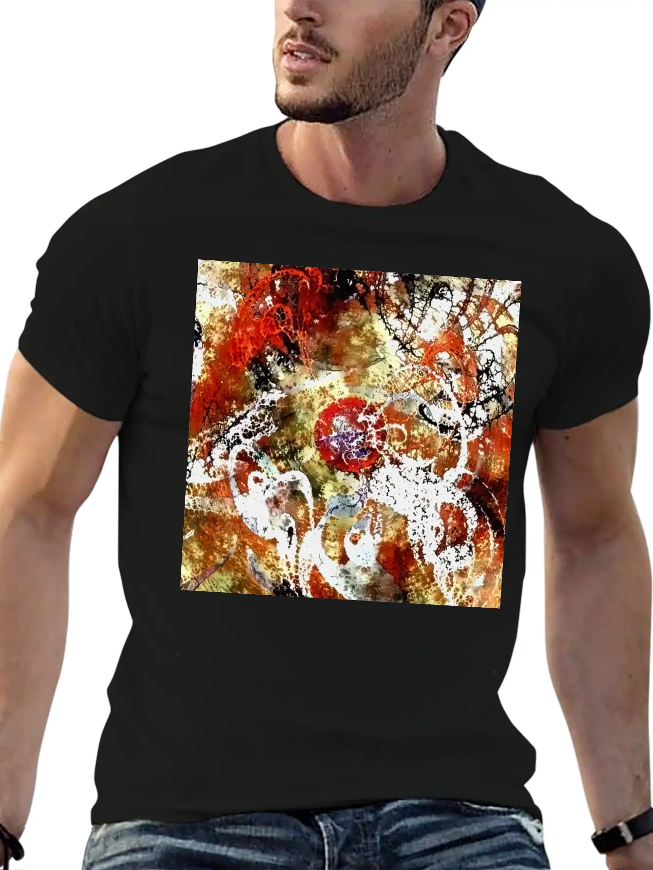 Abstract Painting Unisex Casual T-Shirt – Clean Design For Daily Comfort
