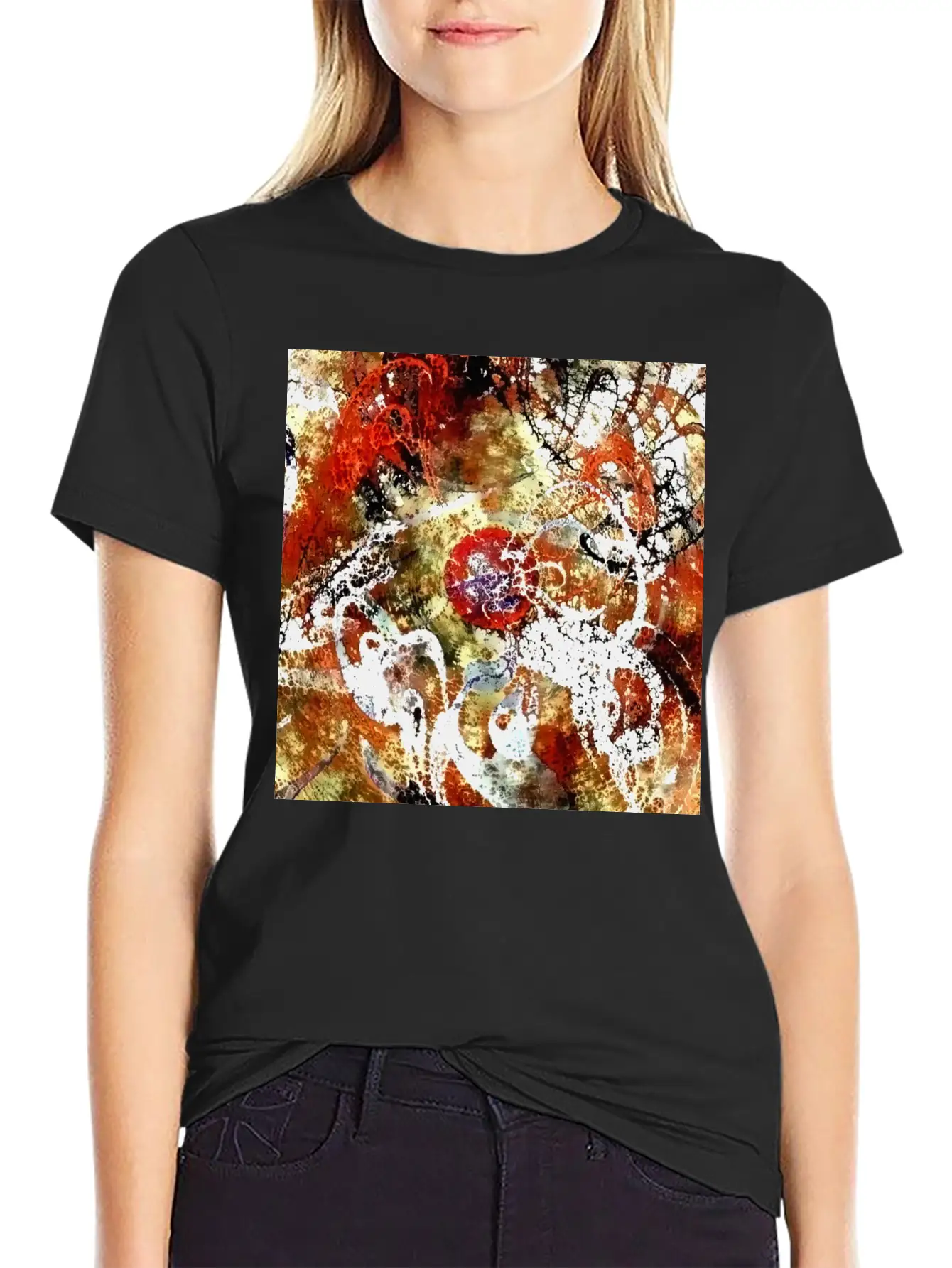 Abstract Painting Unisex Casual T-Shirt – Clean Design For Daily Comfort