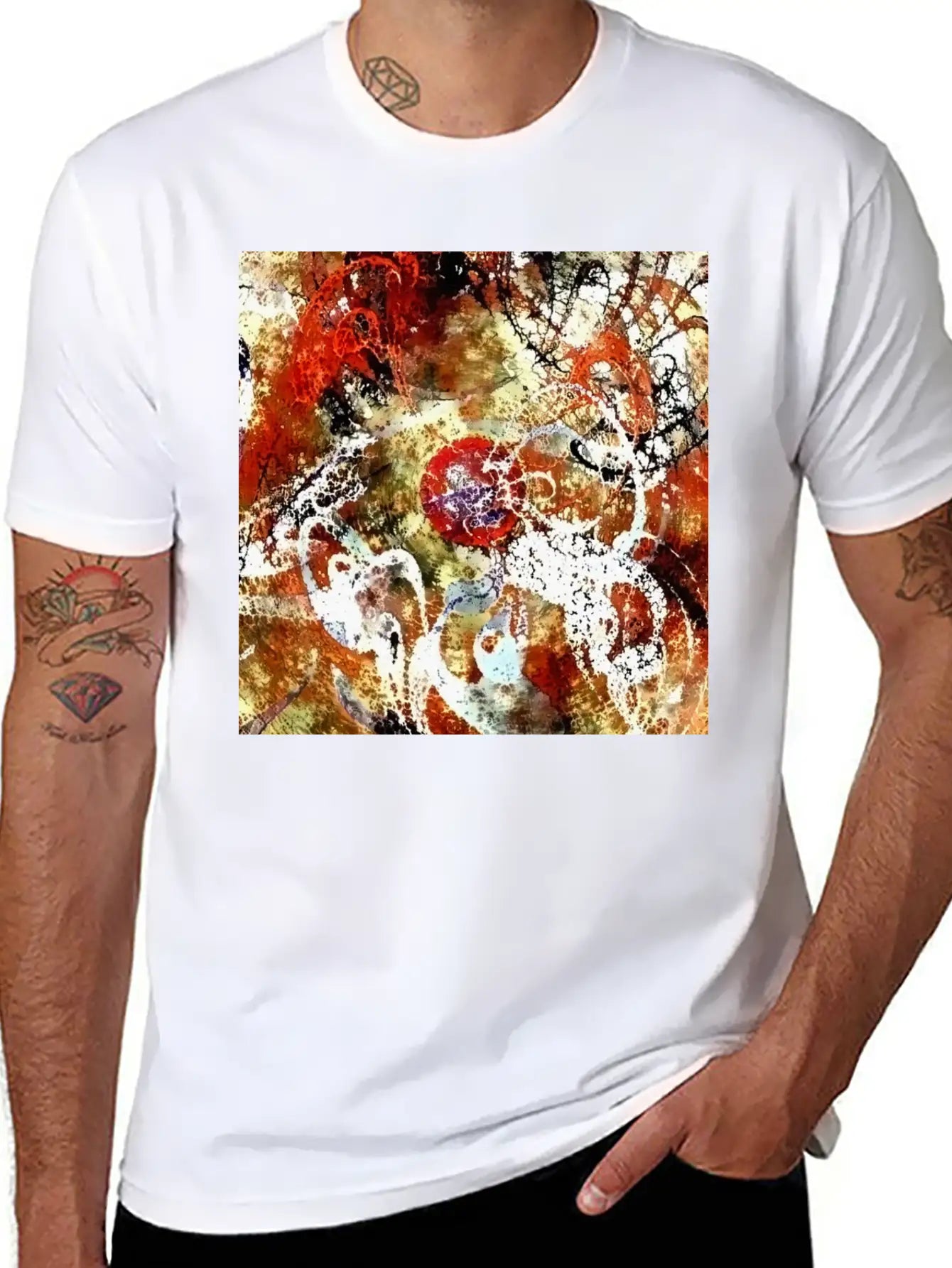 Abstract Painting Unisex Casual T-Shirt – Clean Design For Daily Comfort