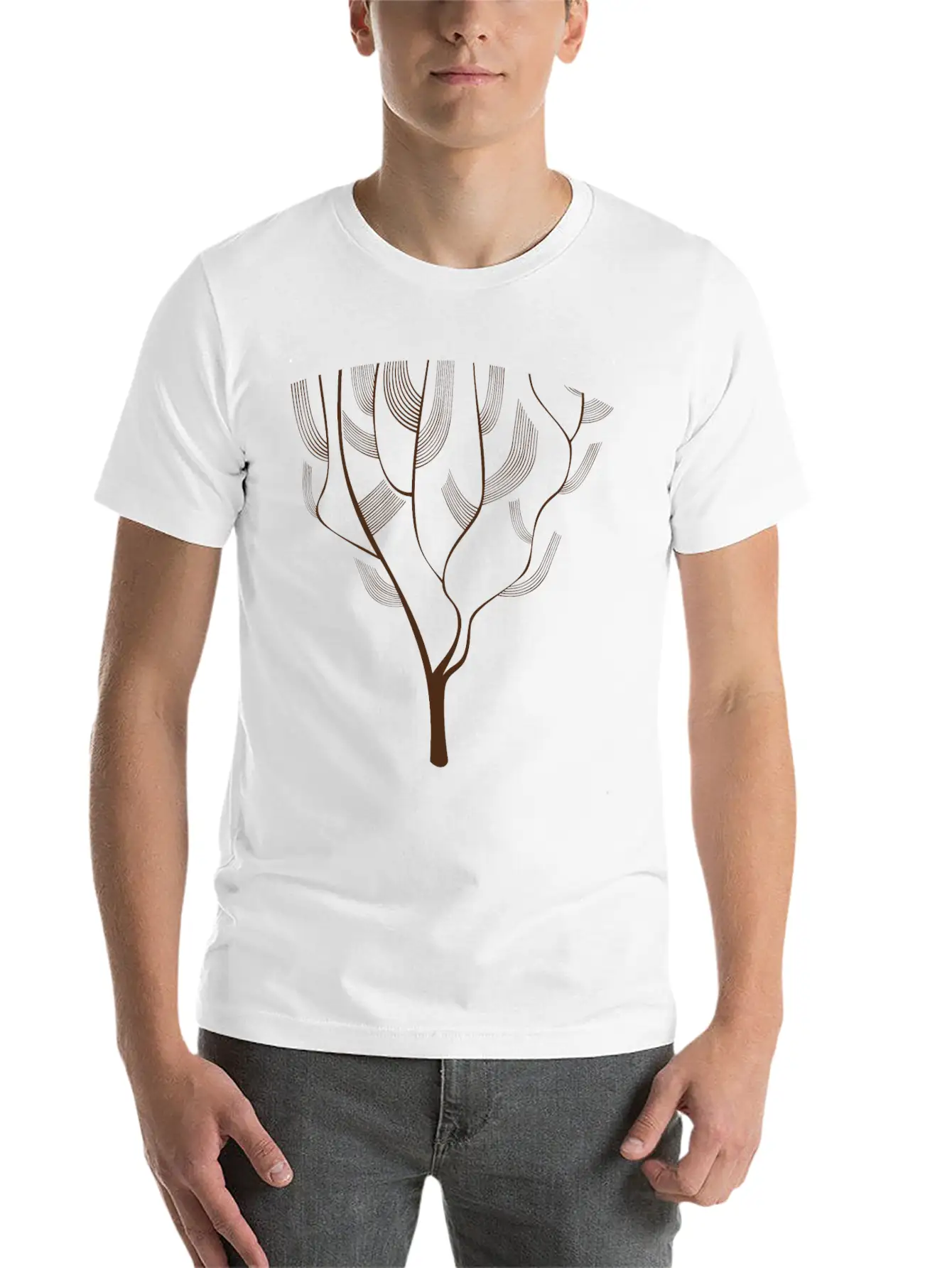 Abstract Tree Unisex Casual T-Shirt – Clean Design For Daily Comfort