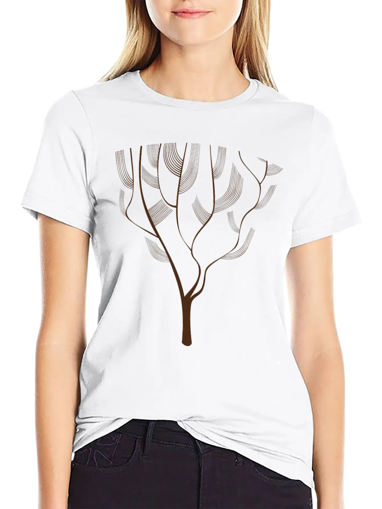 Abstract Tree Unisex Casual T-Shirt – Clean Design For Daily Comfort