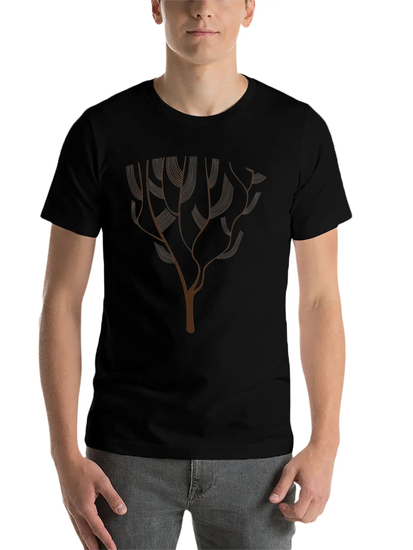 Abstract Tree Unisex Casual T-Shirt – Clean Design For Daily Comfort