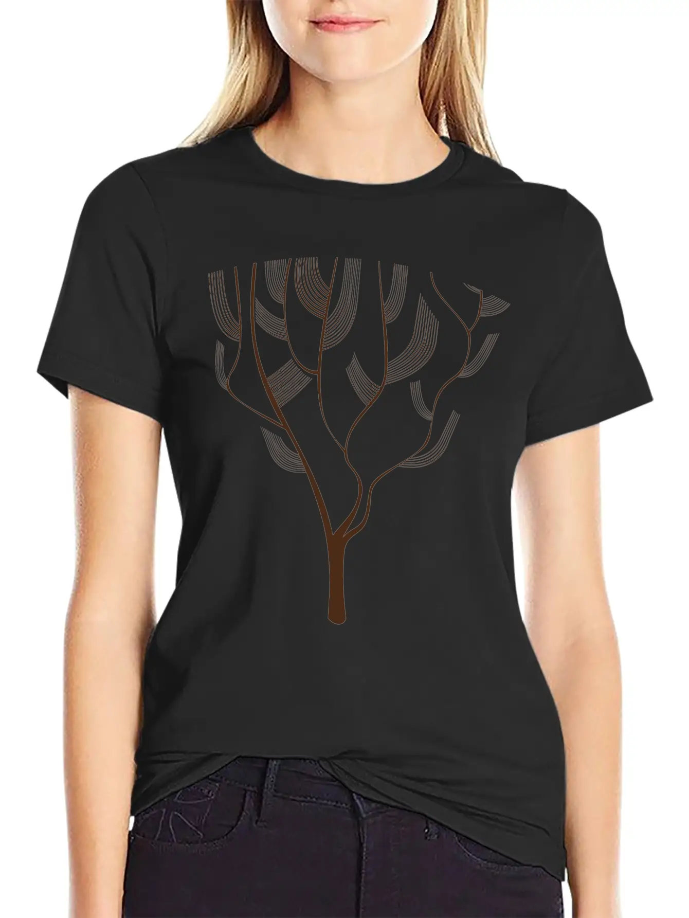 Abstract Tree Unisex Casual T-Shirt – Clean Design For Daily Comfort