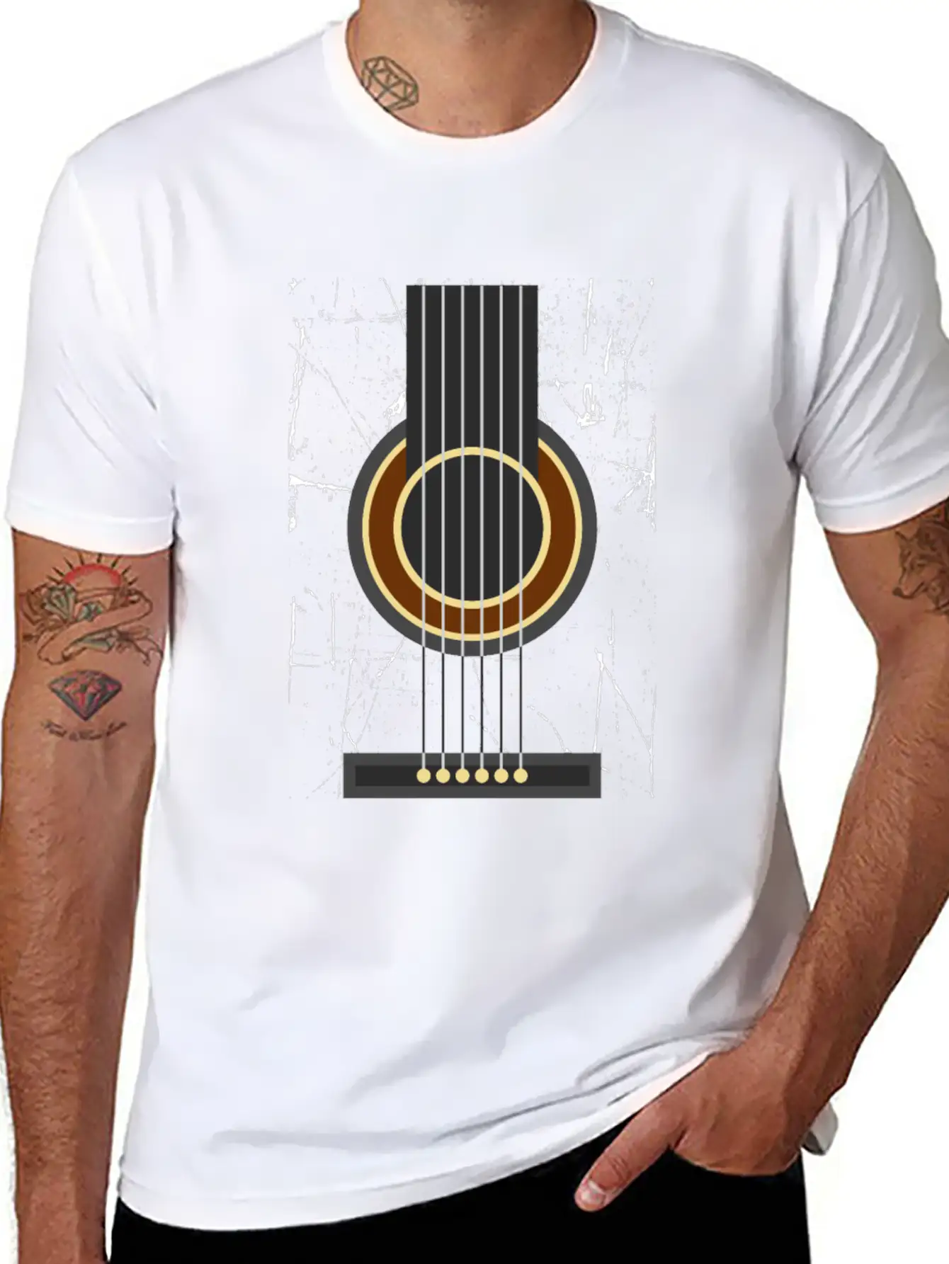 Acoustic Guitar Jamming And Good Play Unisex Casual T-Shirt – Clean Design For Daily Comfort
