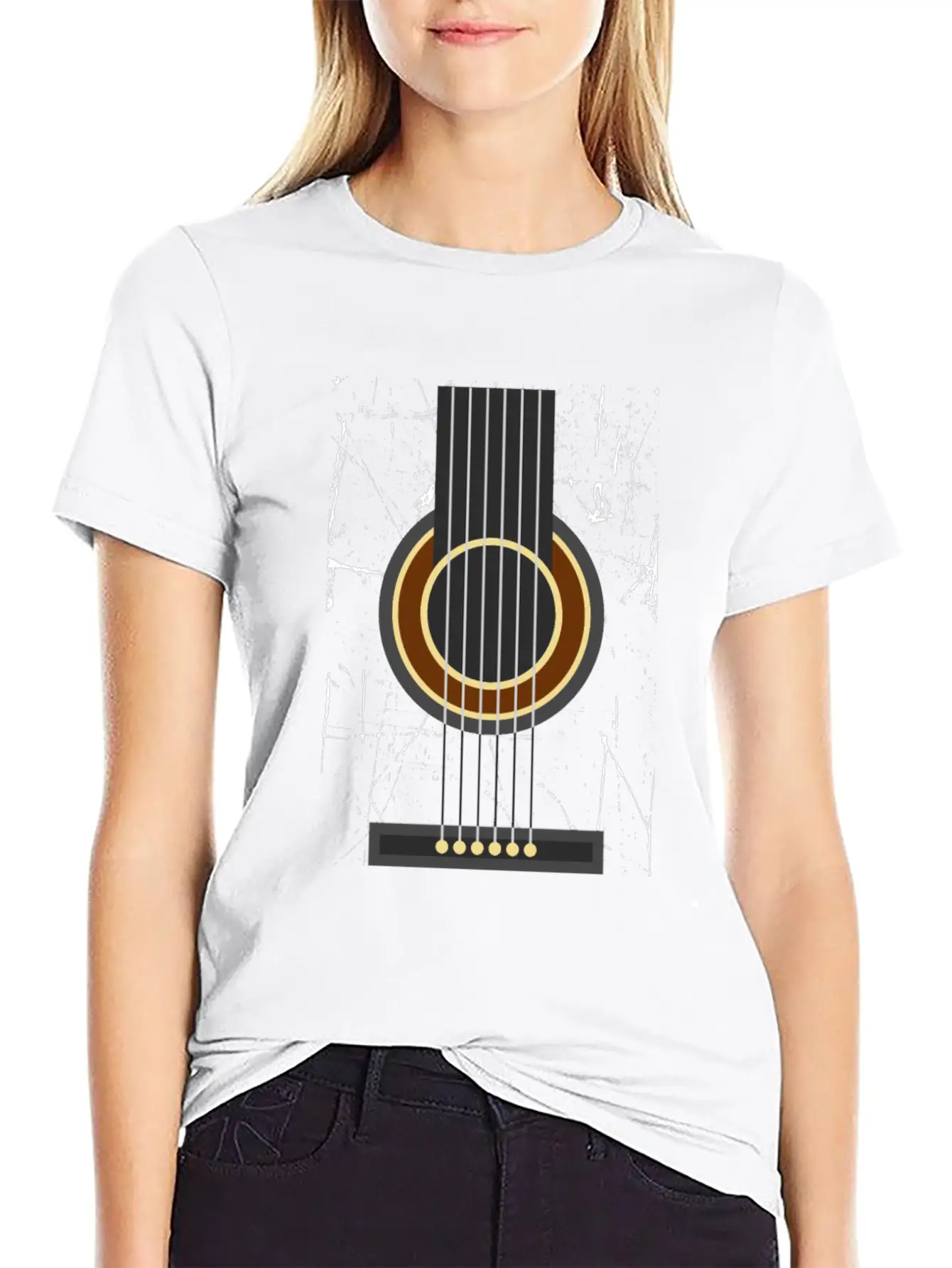 Acoustic Guitar Jamming And Good Play Unisex Casual T-Shirt – Clean Design For Daily Comfort