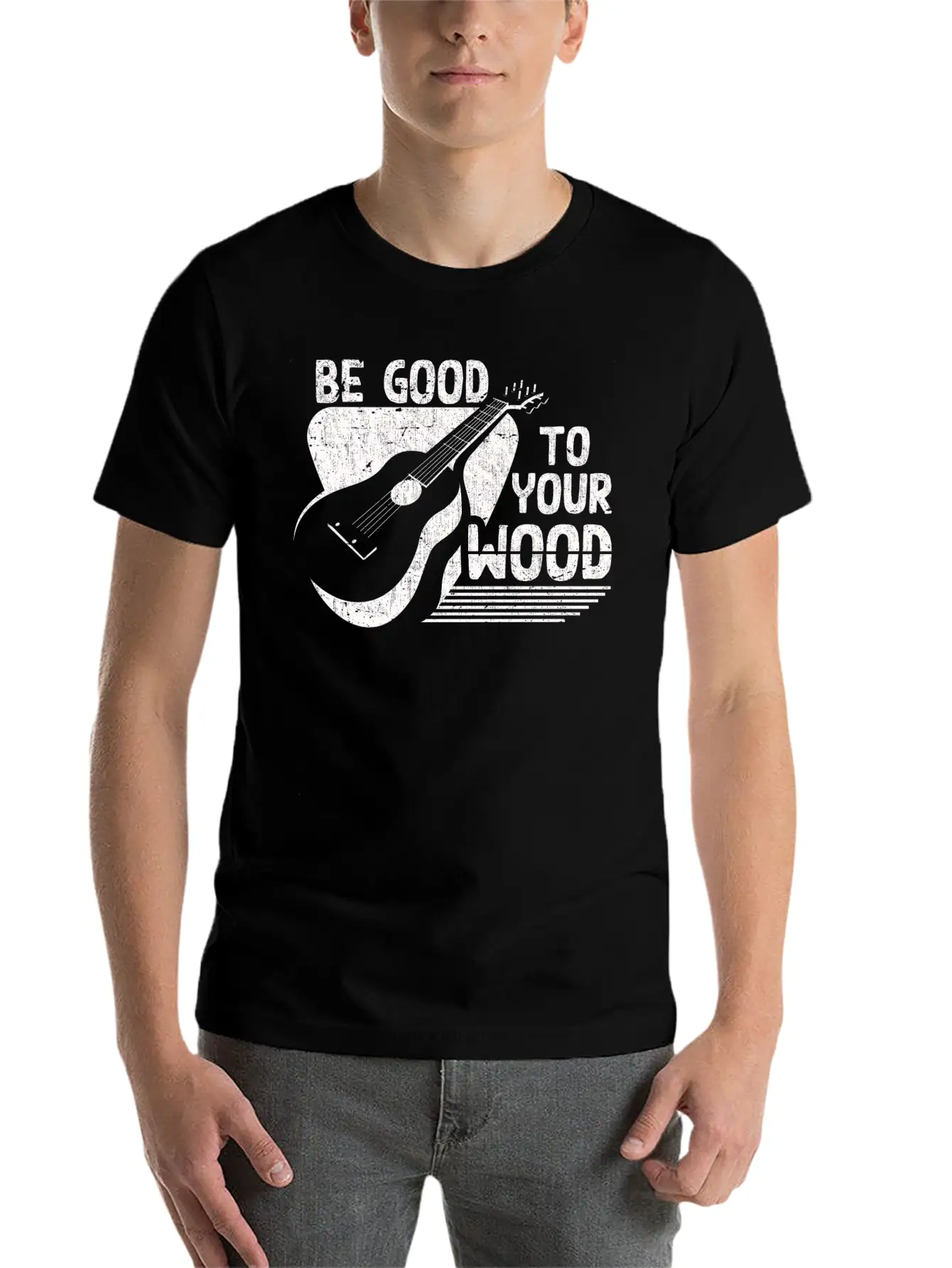 Acoustic Guitar Player Men Women Musician Unisex Casual T-Shirt – Clean Design For Daily Comfort