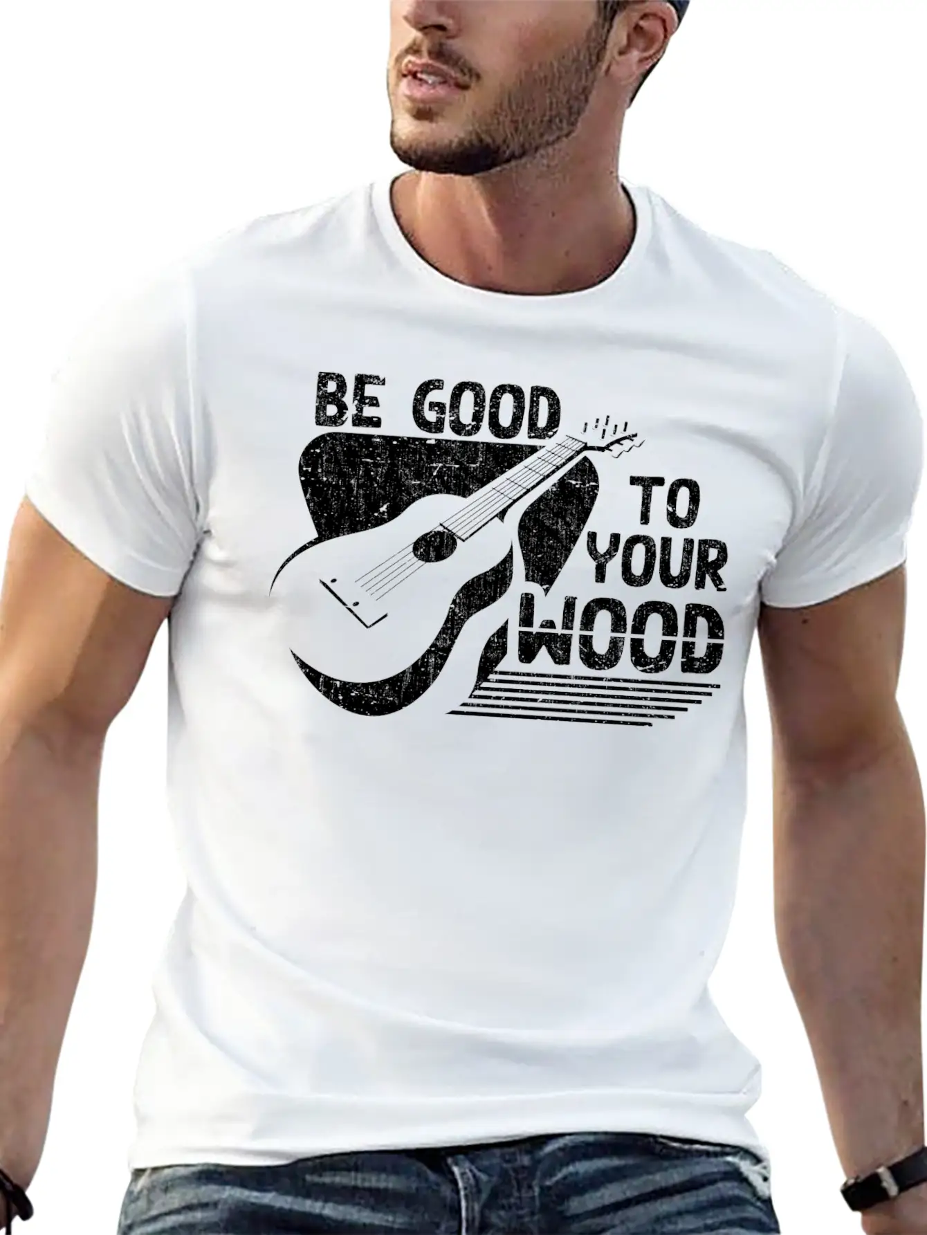 Acoustic Guitar Player Men Women Musician Unisex Casual T-Shirt – Clean Design For Daily Comfort