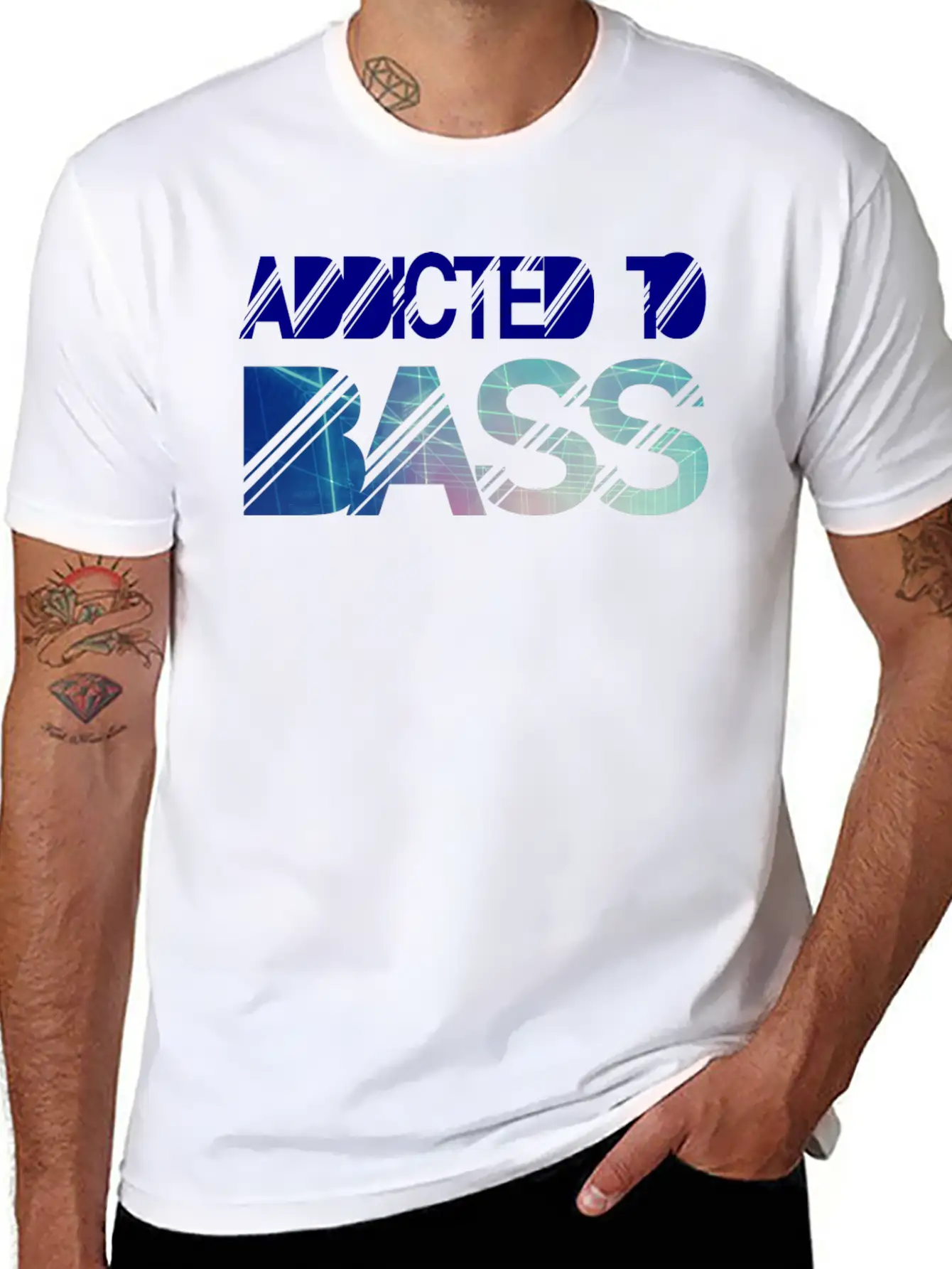 Addicted To Bass Unisex Casual T-Shirt – Clean Design For Daily Comfort