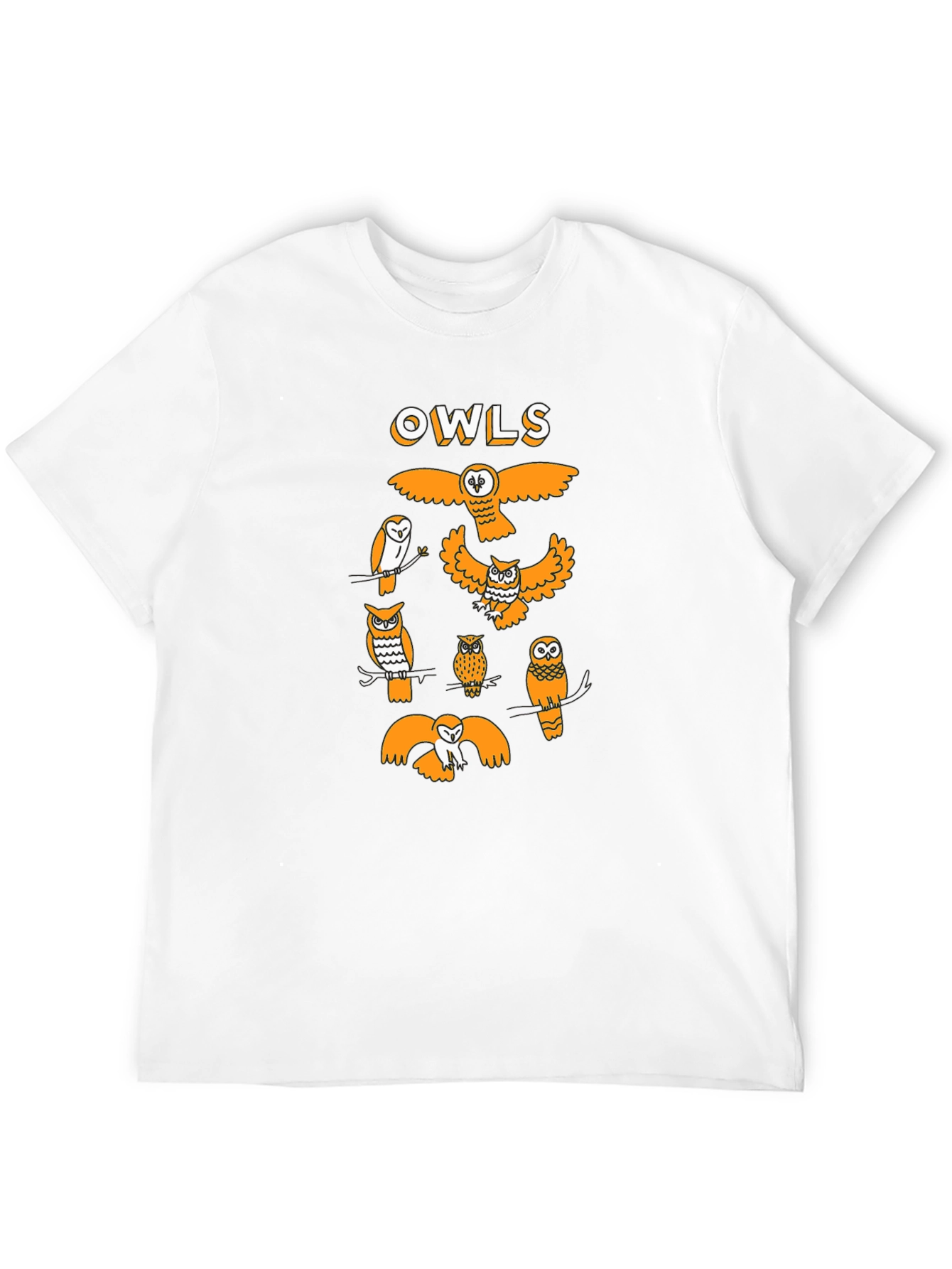 Graphic Owl T-Shirt - Black Cotton Tee