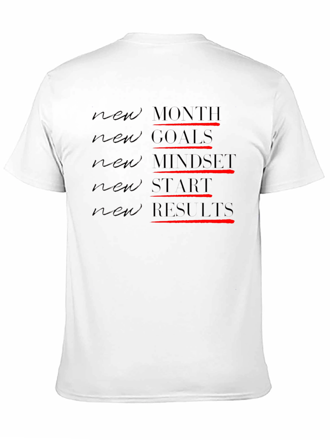 Motivational New Goals Black T-Shirt