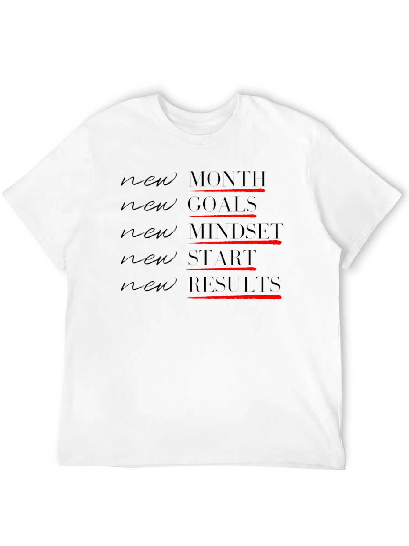 Motivational New Goals Black T-Shirt