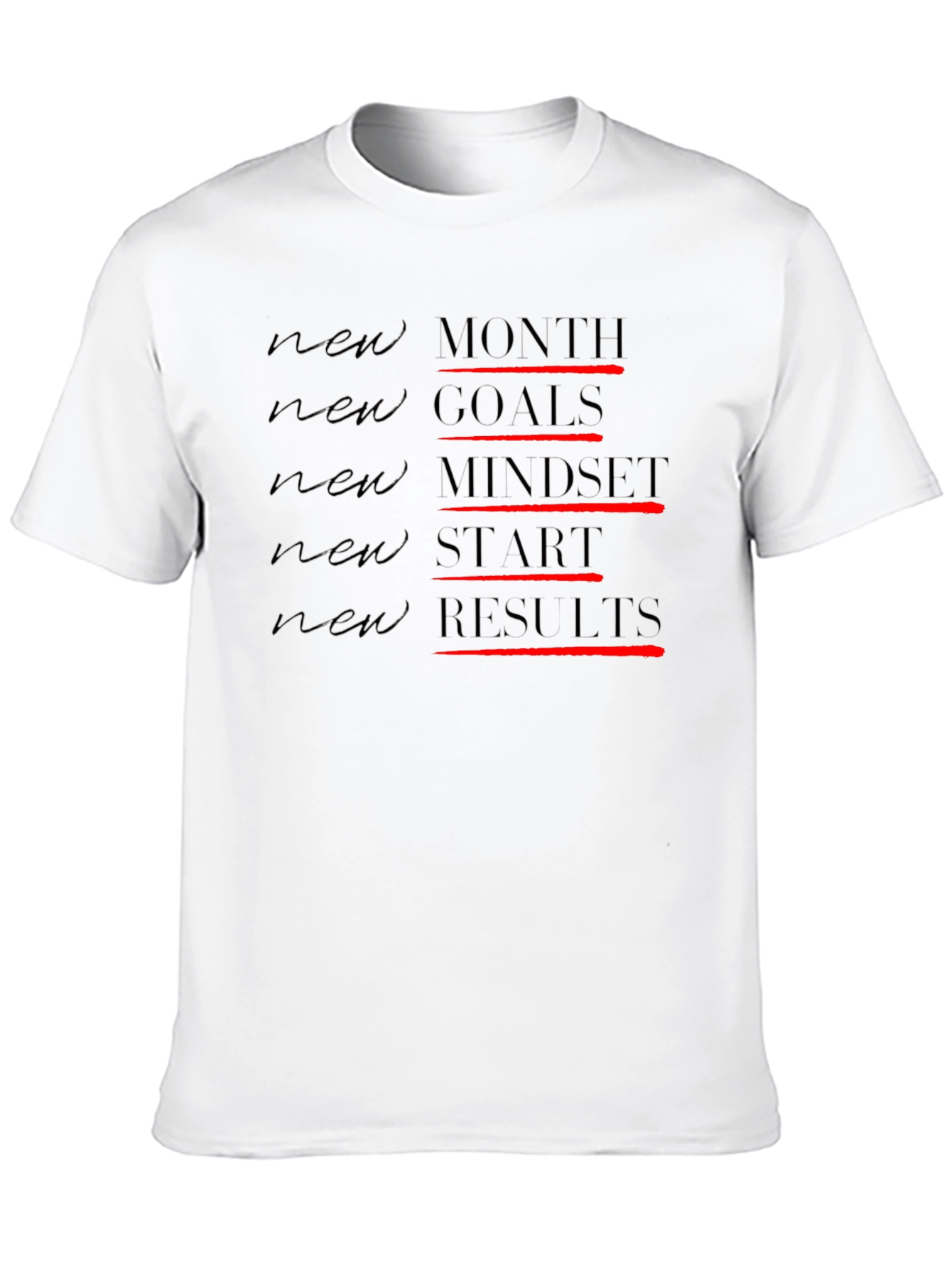 Motivational New Goals Black T-Shirt