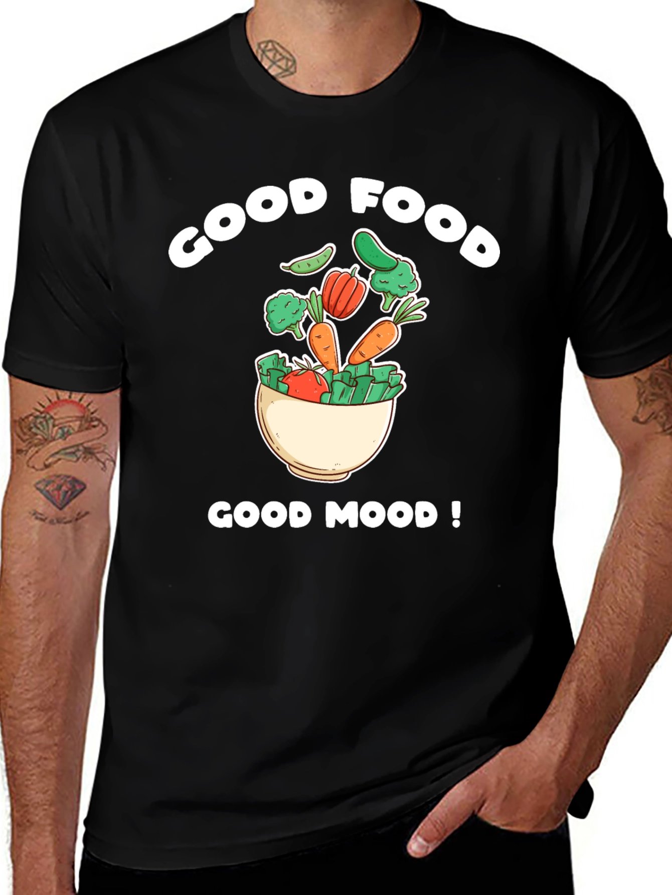 Good Food Good Mood Graphic T-Shirt