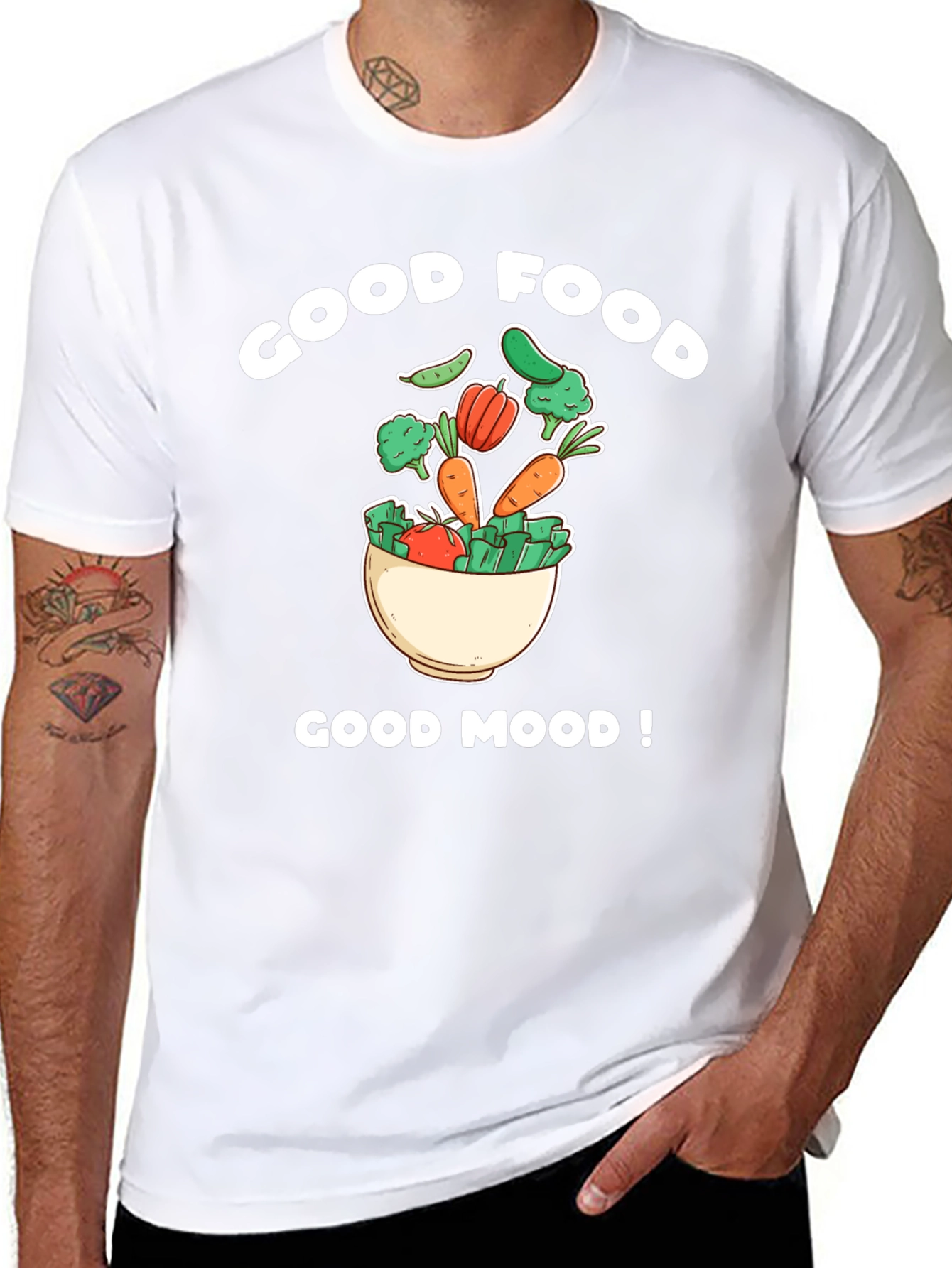 Good Food Good Mood Graphic T-Shirt
