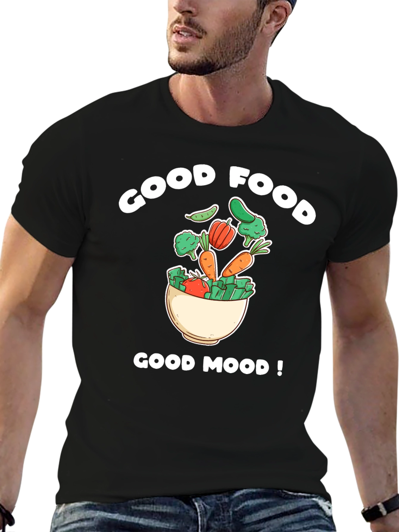Good Food Good Mood Graphic T-Shirt