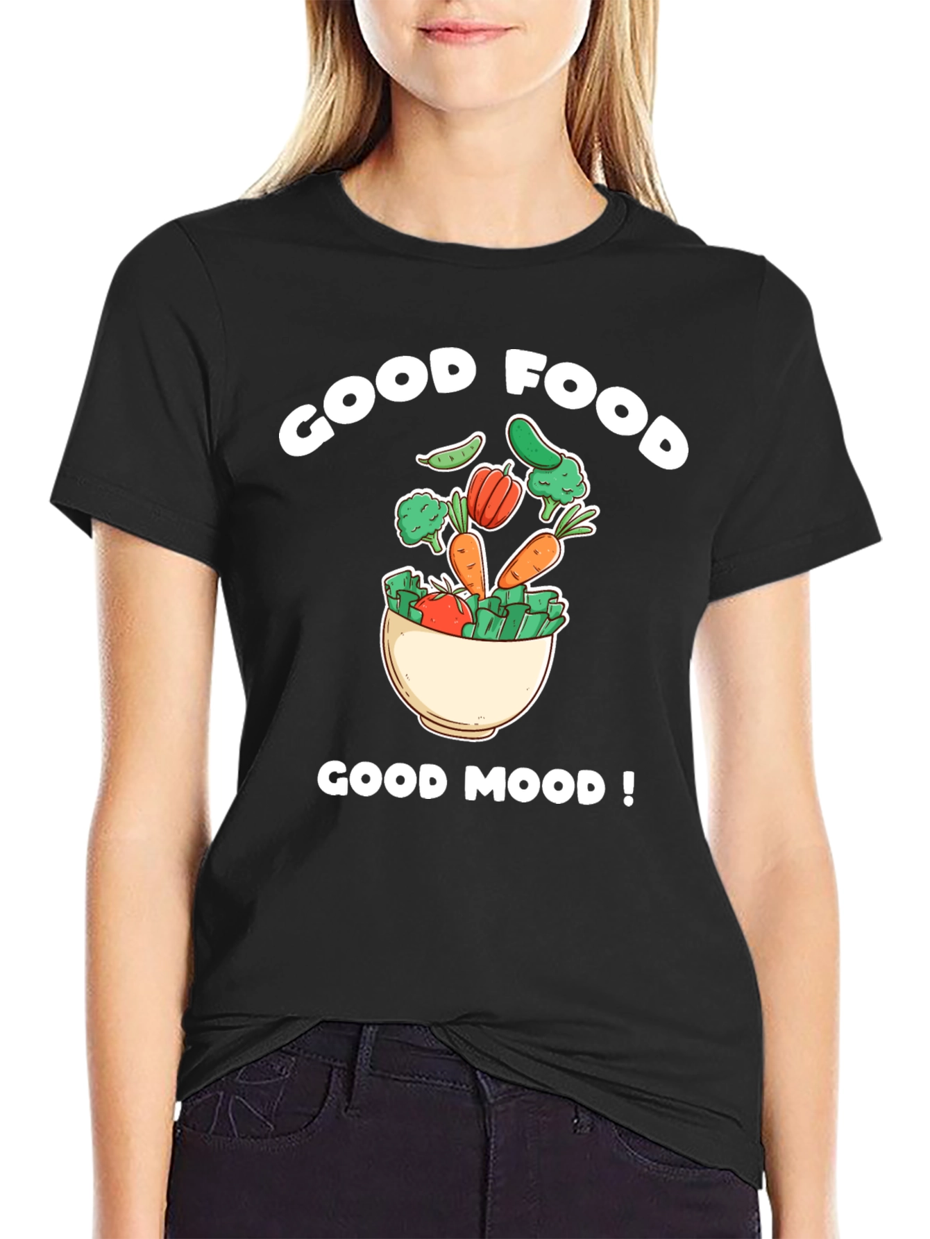 Good Food Good Mood Graphic T-Shirt