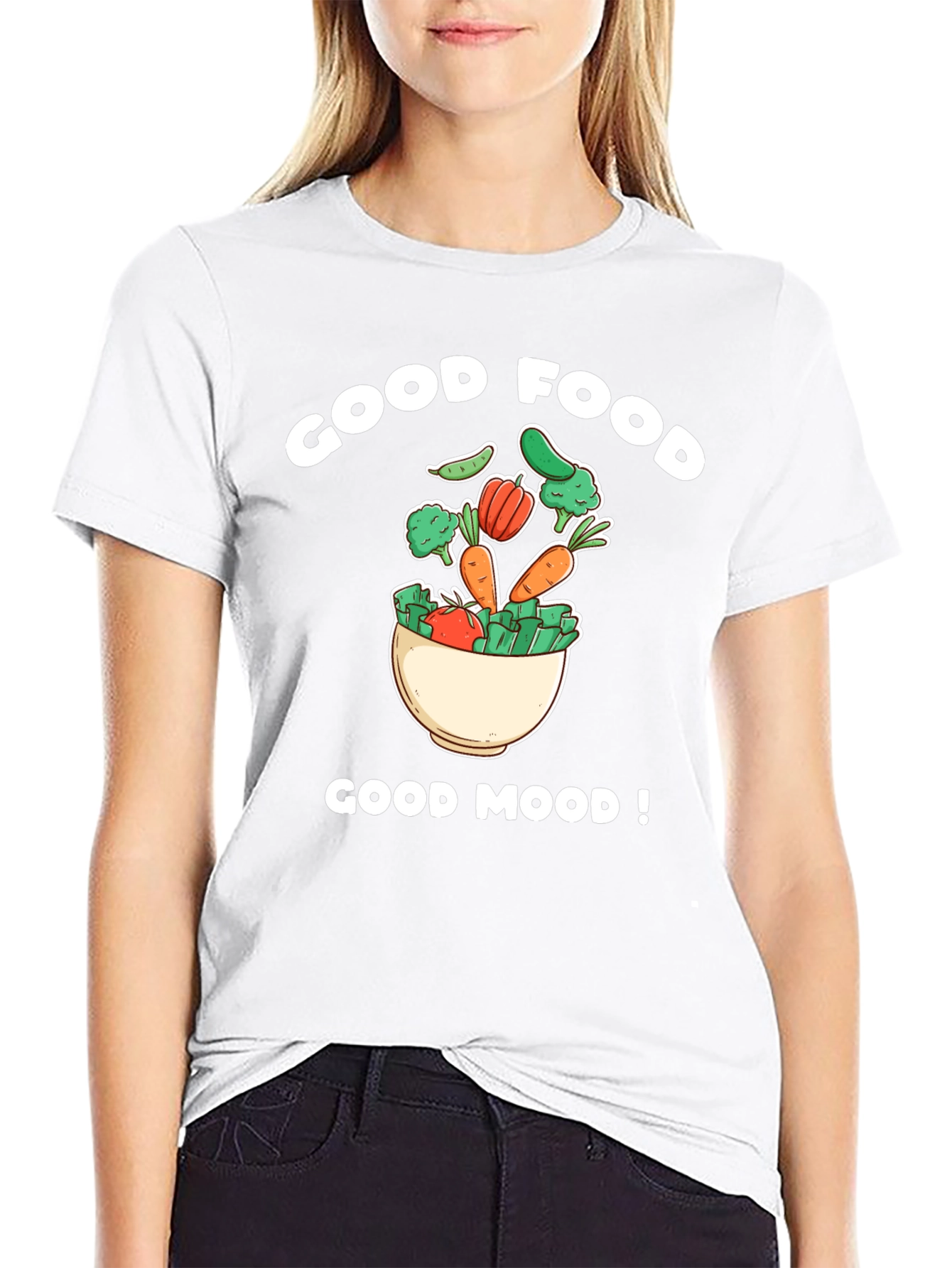 Good Food Good Mood Graphic T-Shirt