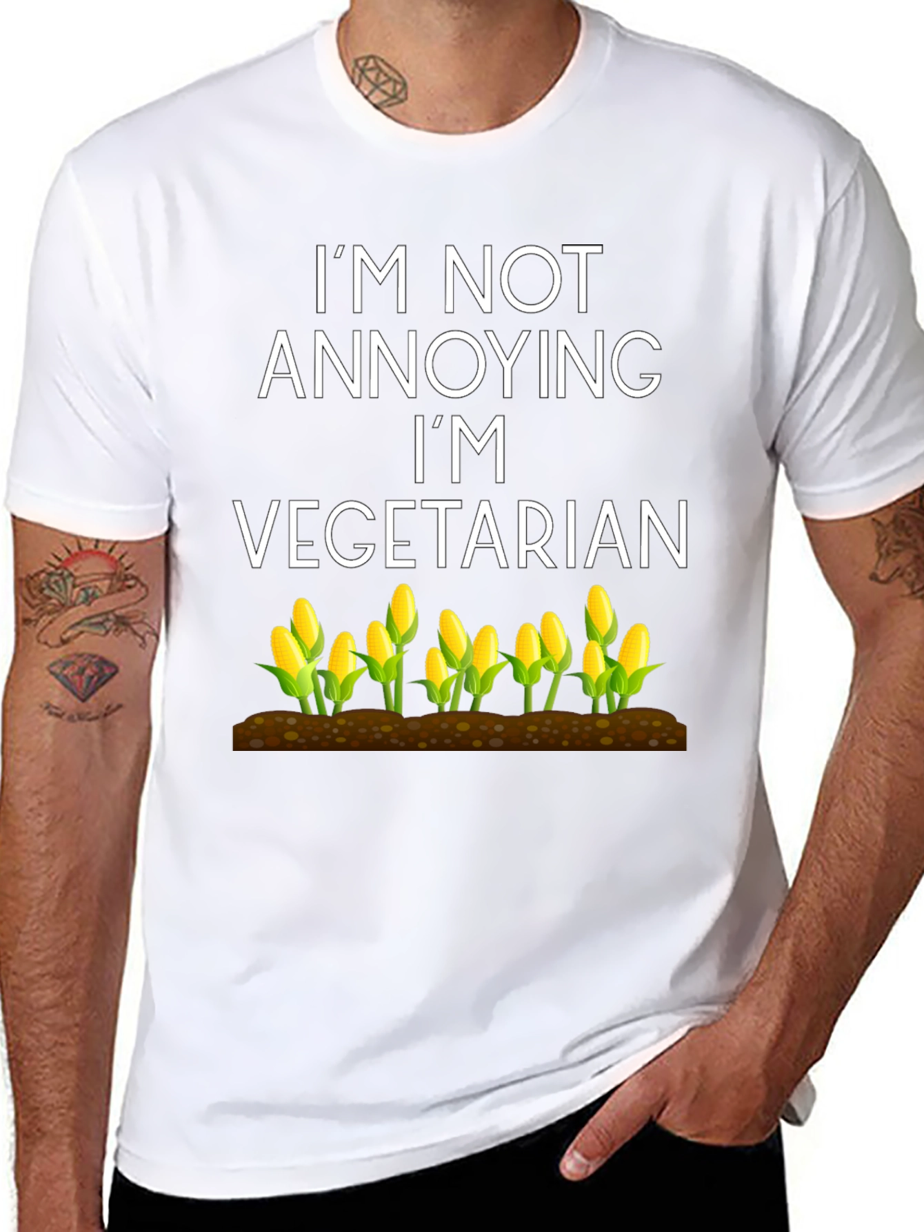 Vegetarian Corn Graphic Tee