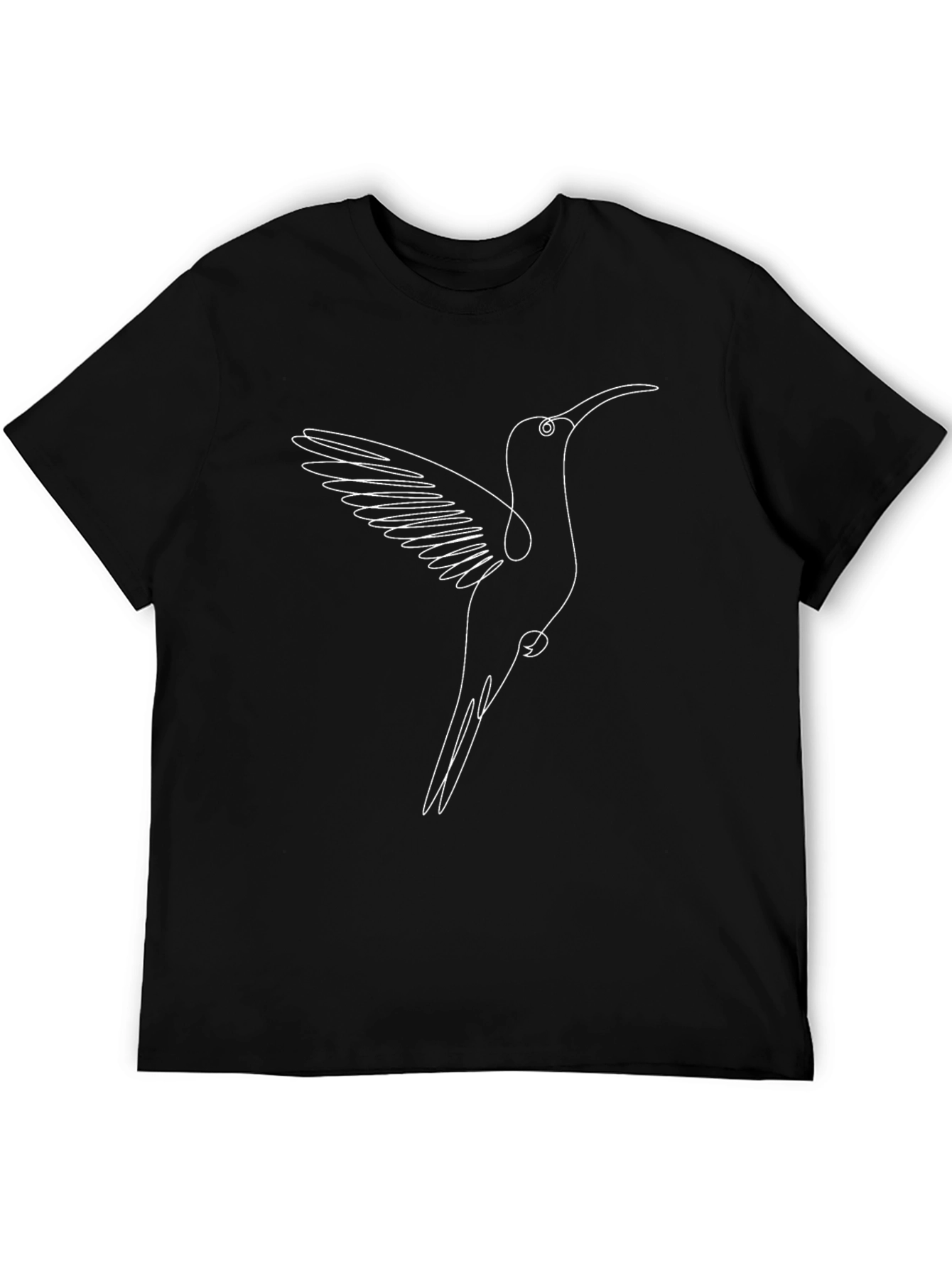 Hummingbird Line Art Graphic Tee - Stylish Casual Wear