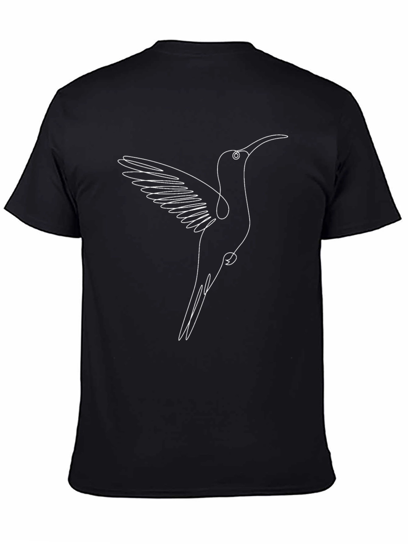 Hummingbird Line Art Graphic Tee - Stylish Casual Wear