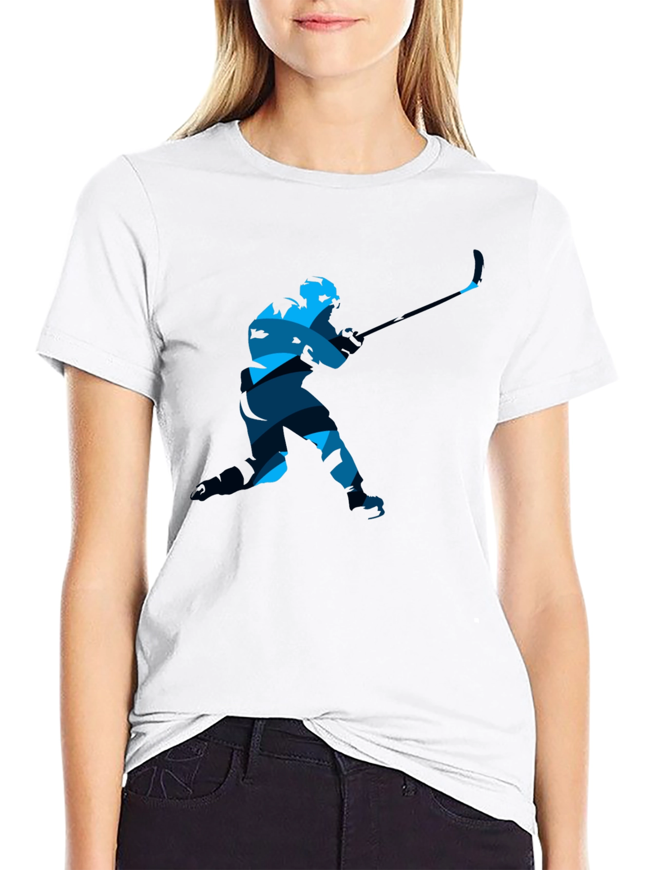 Hockey Player Graphic Tee - Stylish Comfort