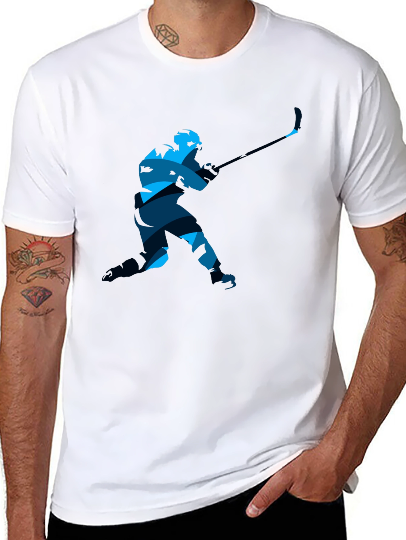 Hockey Player Graphic Tee - Stylish Comfort