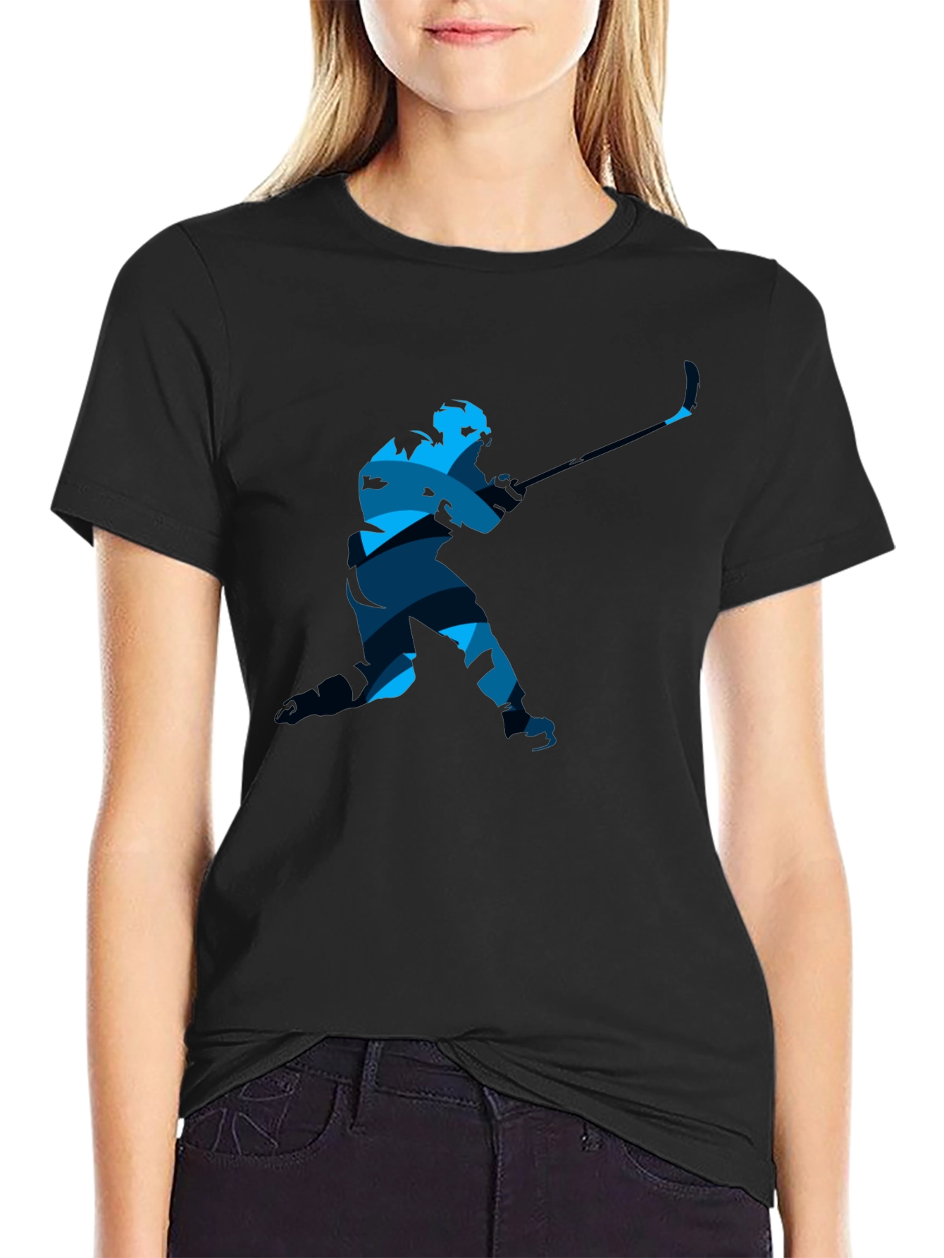 Hockey Player Graphic Tee - Stylish Comfort
