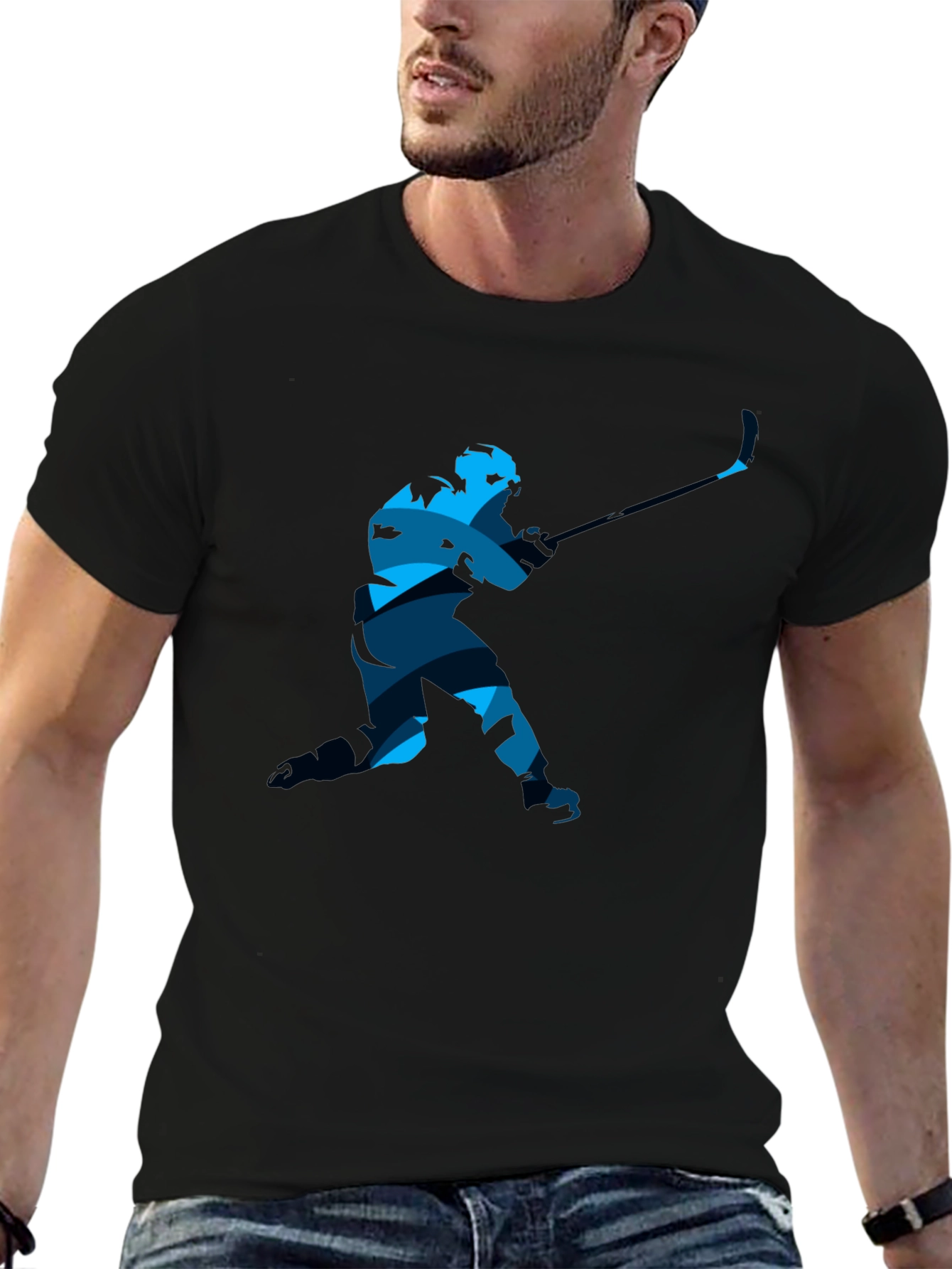 Hockey Player Graphic Tee - Stylish Comfort