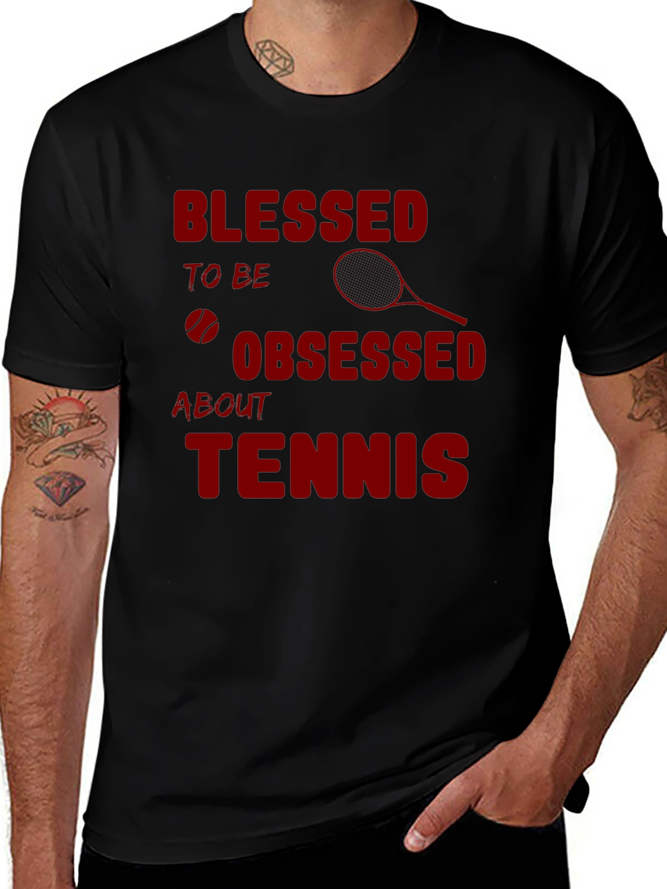 Blessed Obsessed Tennis Graphic T-Shirt