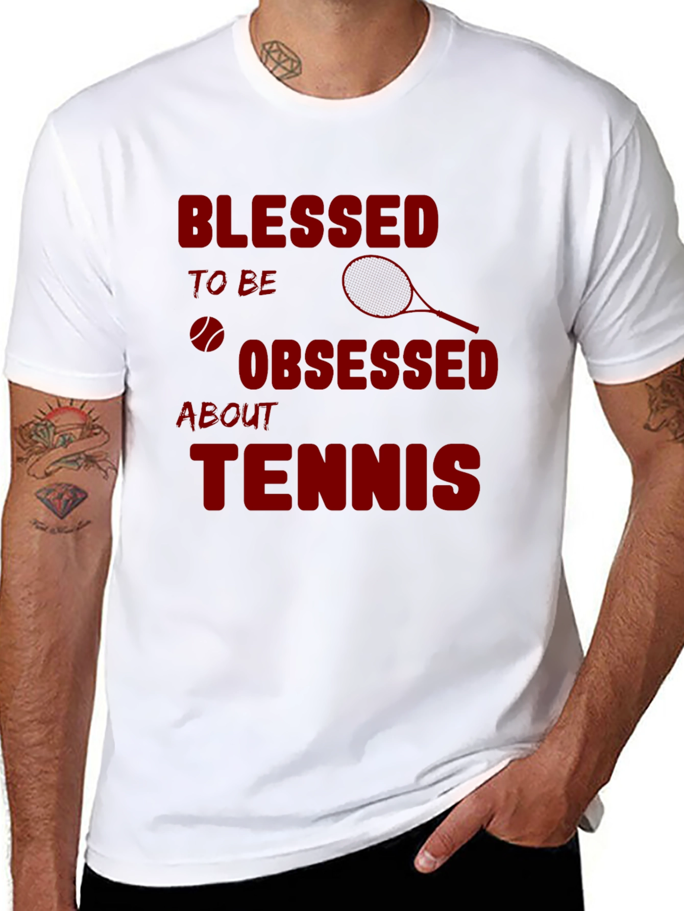 Blessed Obsessed Tennis Graphic T-Shirt