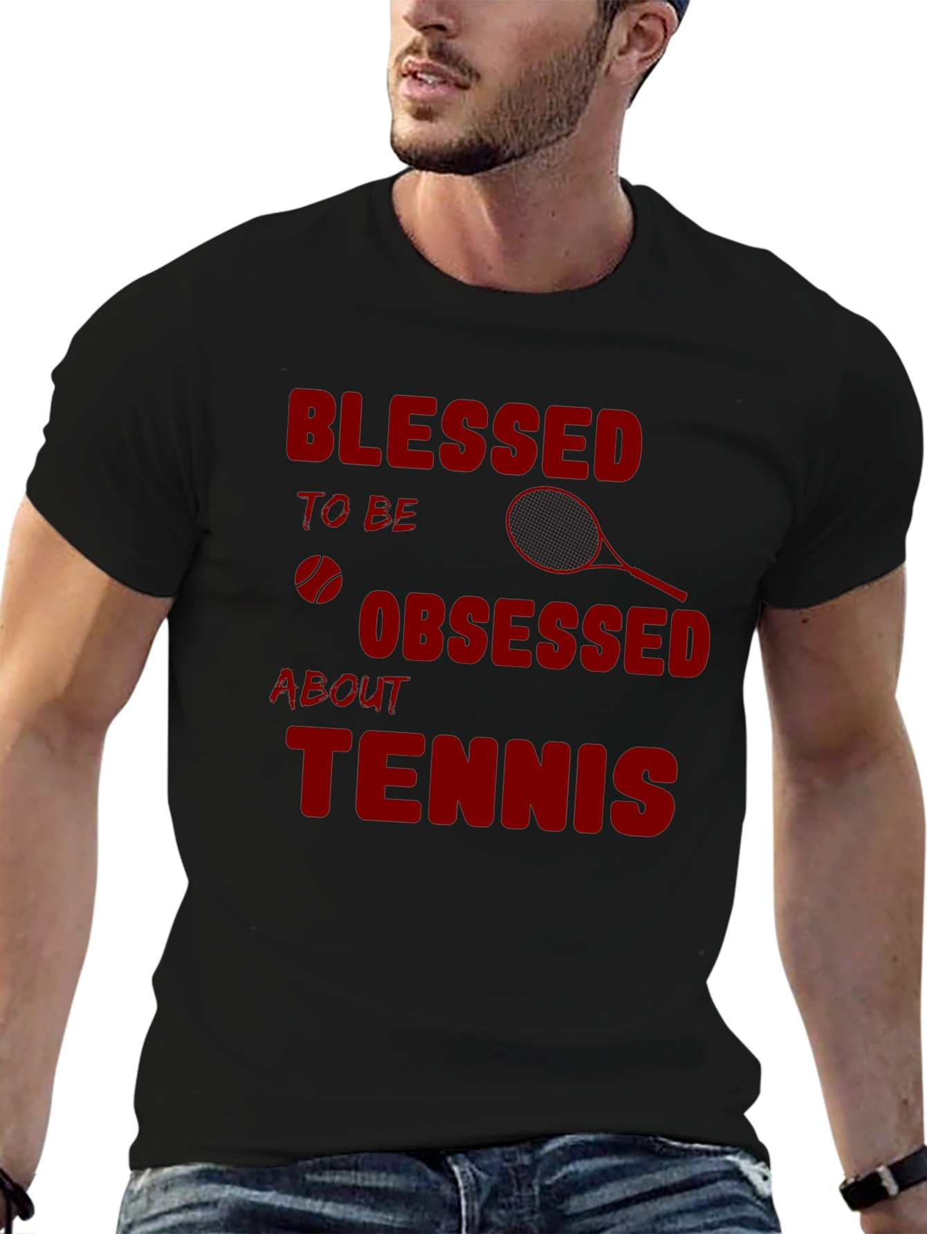 Blessed Obsessed Tennis Graphic T-Shirt
