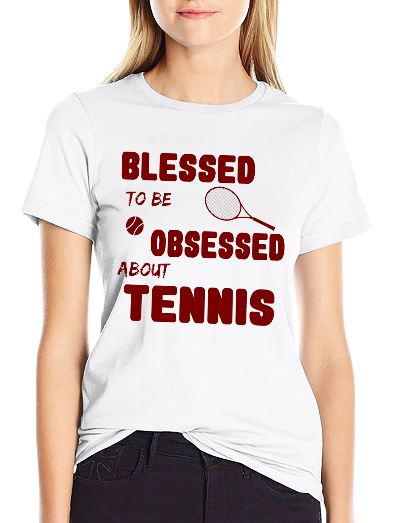 Blessed Obsessed Tennis Graphic T-Shirt