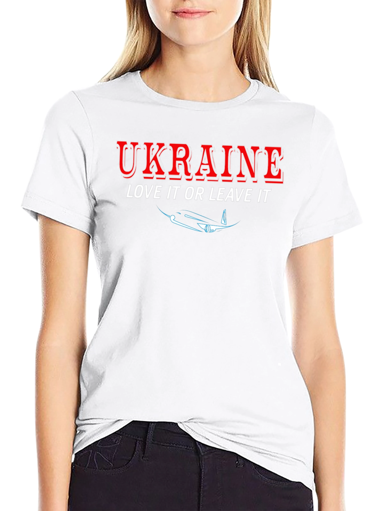 Ukraine Love It Or Leave It Black T-Shirt