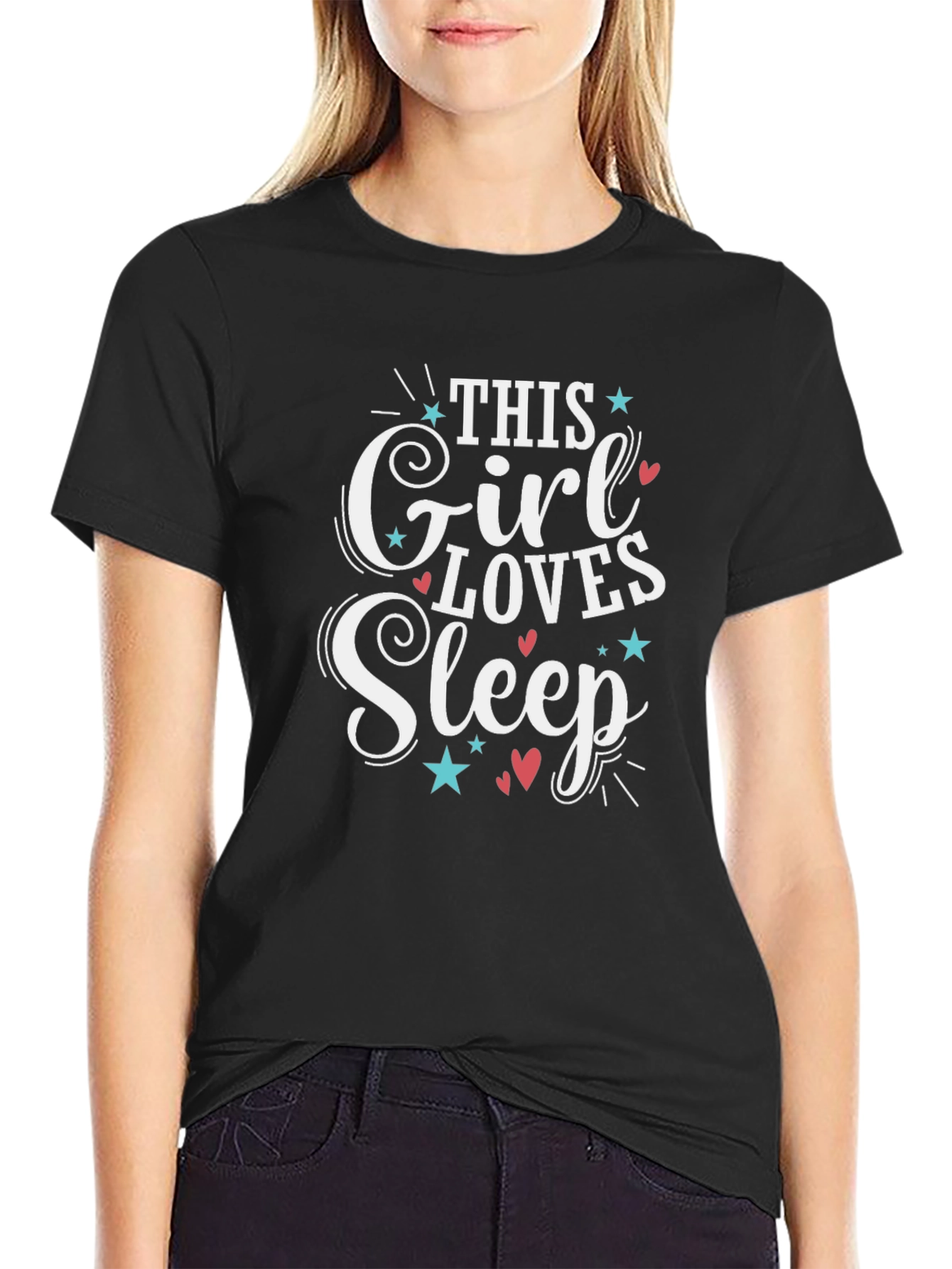 This Girl Loves Sleep Graphic T-Shirt