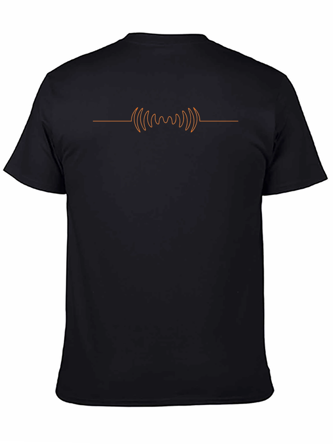 Minimalist Wave Graphic Tee - Black