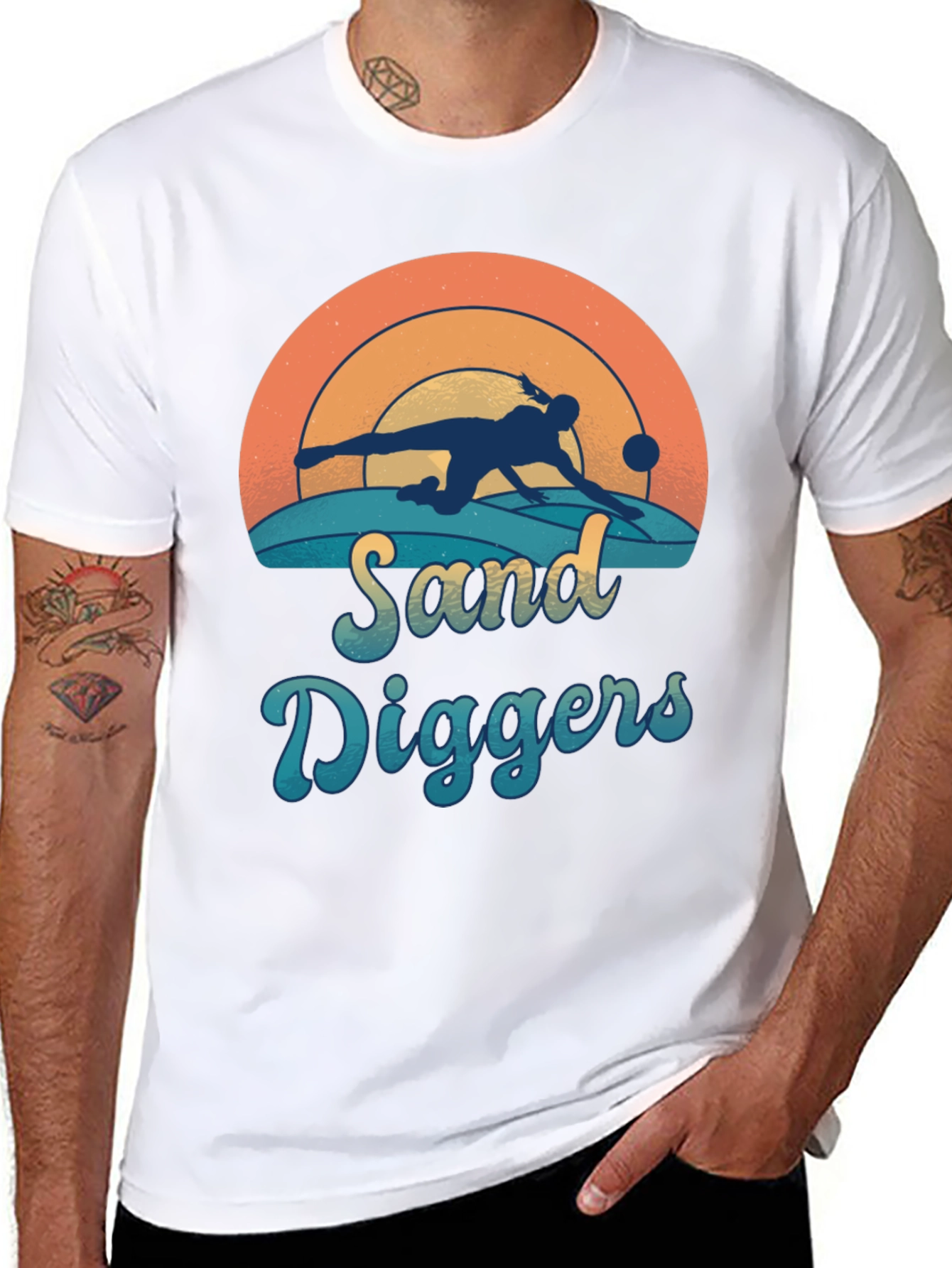 Sand Diggers Graphic Tee - Beach Pool Player Shirt