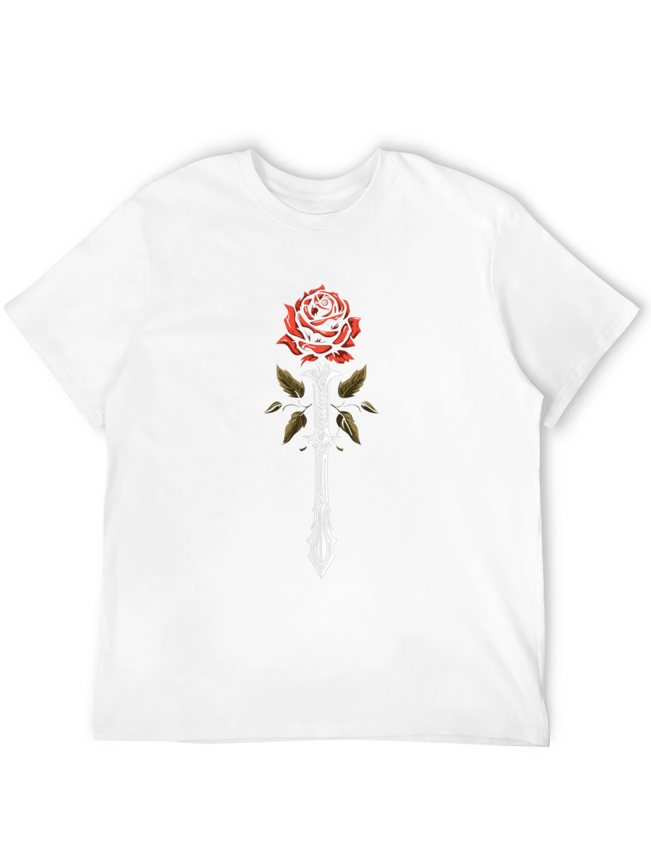 Rose Sword Graphic Tee - Mens Black T-Shirt