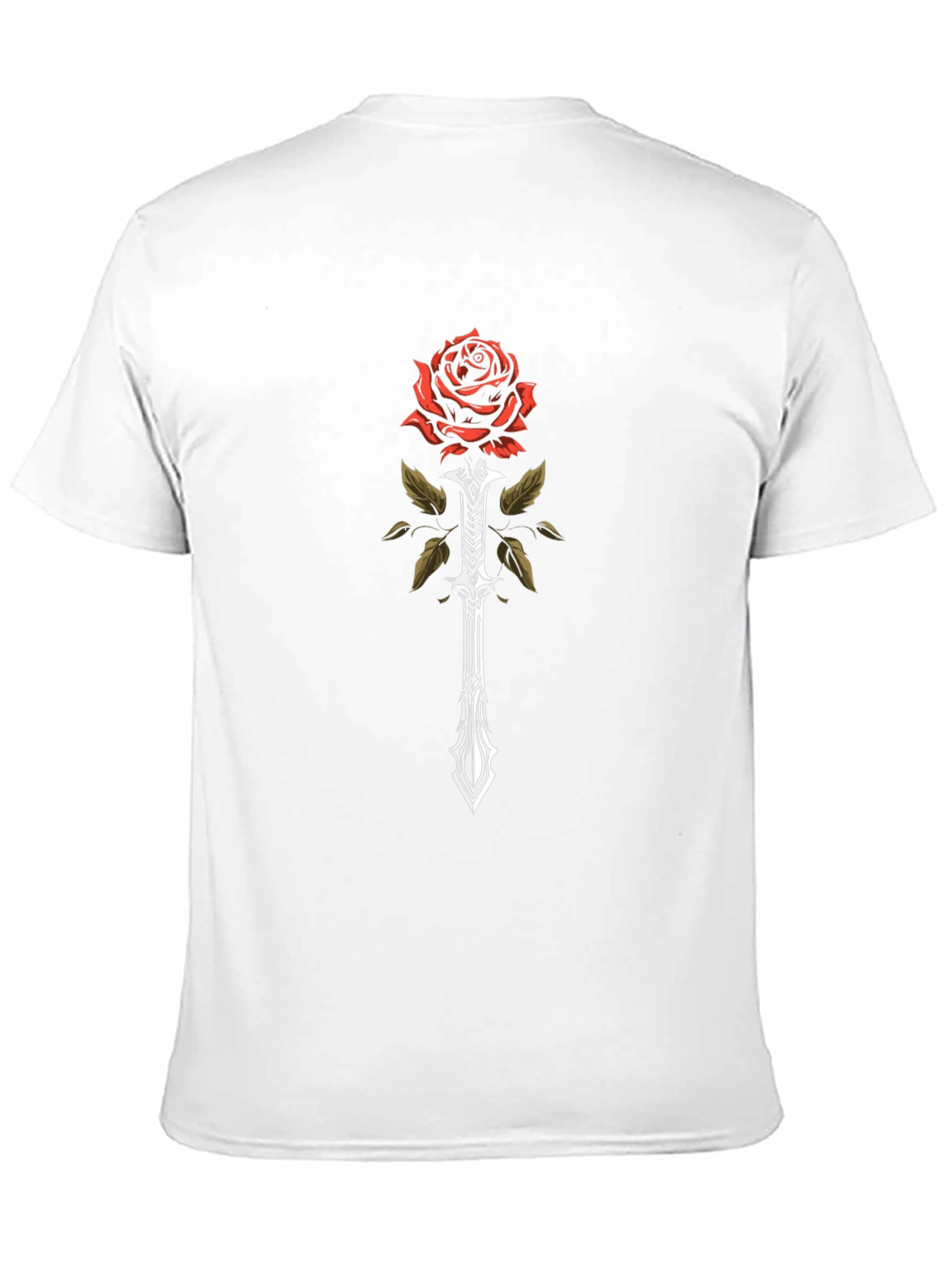 Rose Sword Graphic Tee - Mens Black T-Shirt