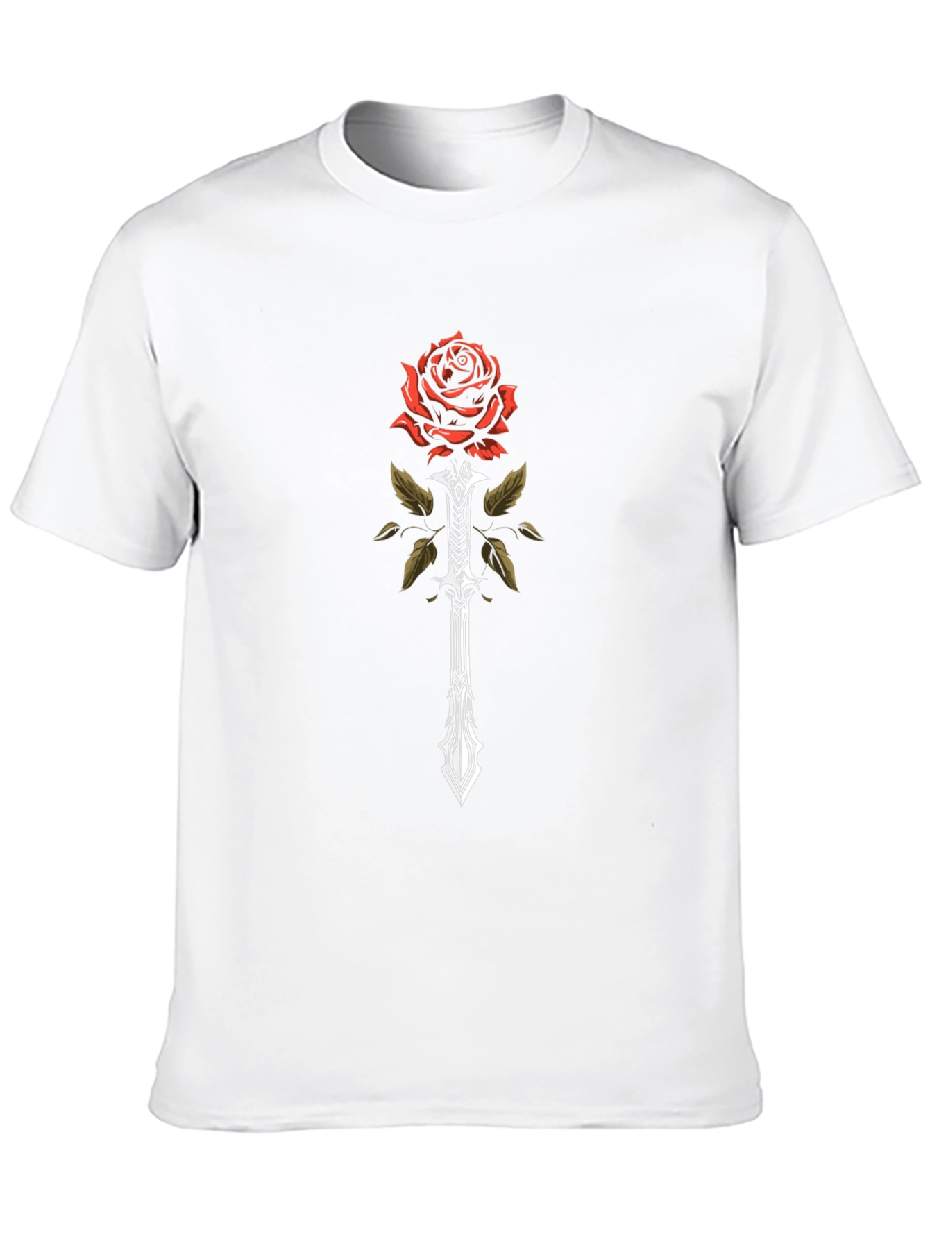 Rose Sword Graphic Tee - Mens Black T-Shirt